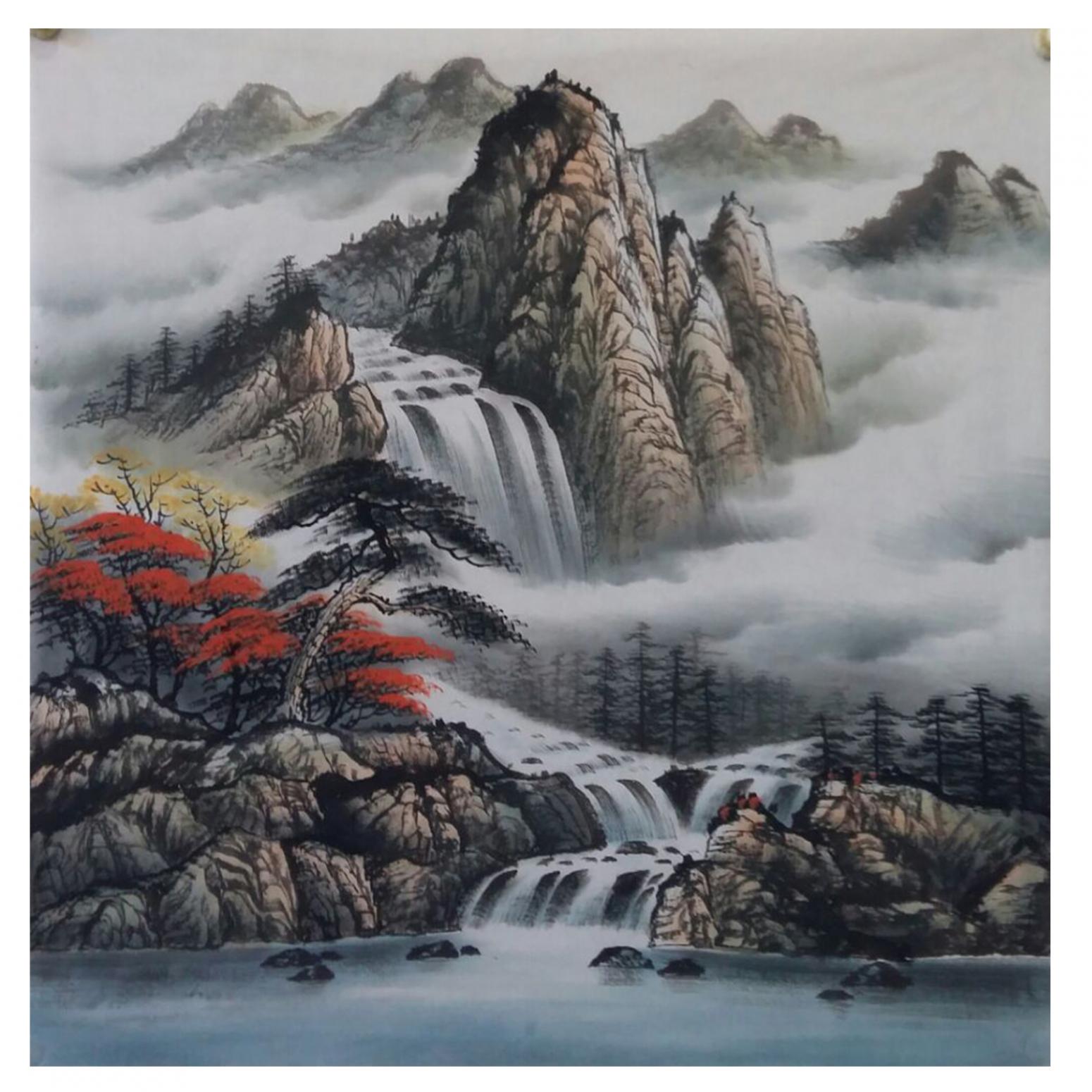 宁建华国画作品《【山水12】作者宁建华》