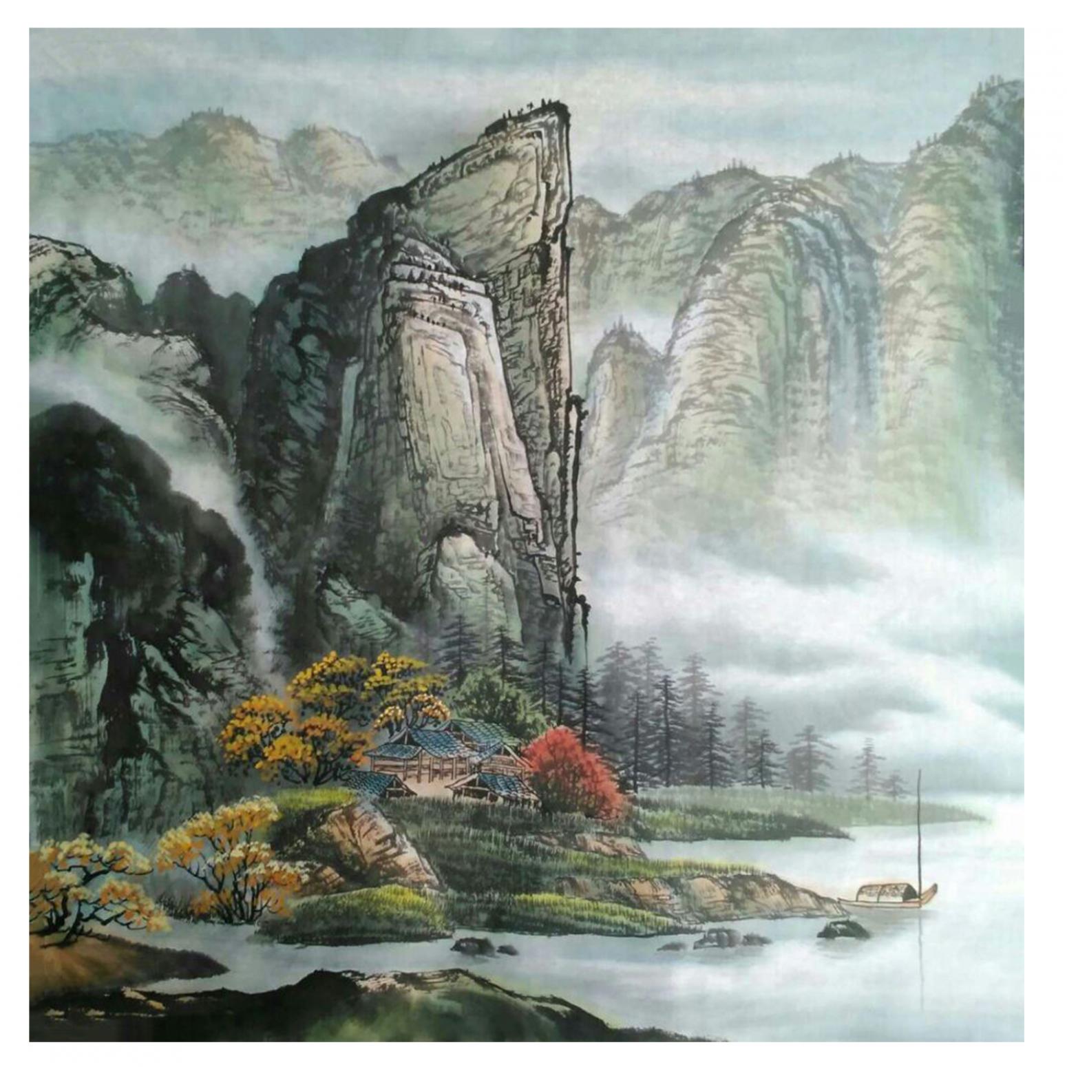 宁建华国画作品《【山水13】作者宁建华》