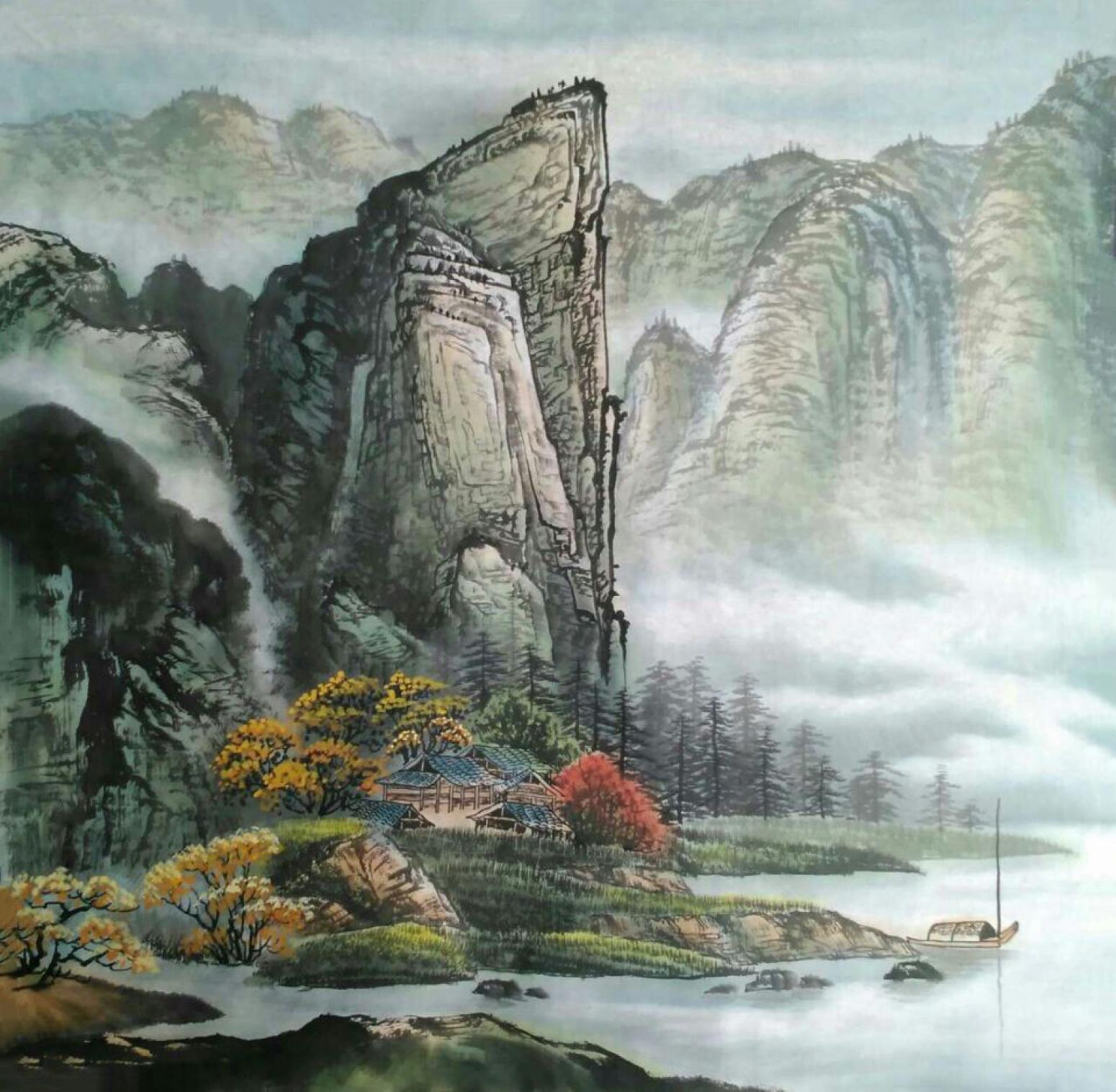 宁建华国画作品《【山水13】作者宁建华》【图0】