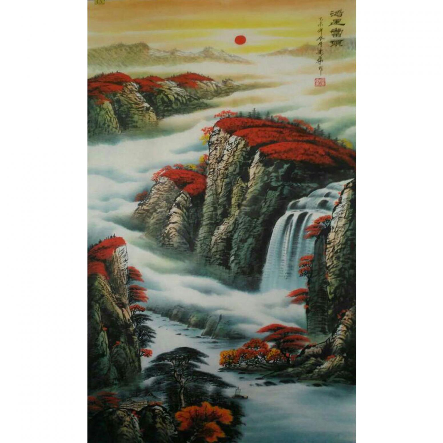 宁建华国画作品《【鸿星高照】作者宁建华》