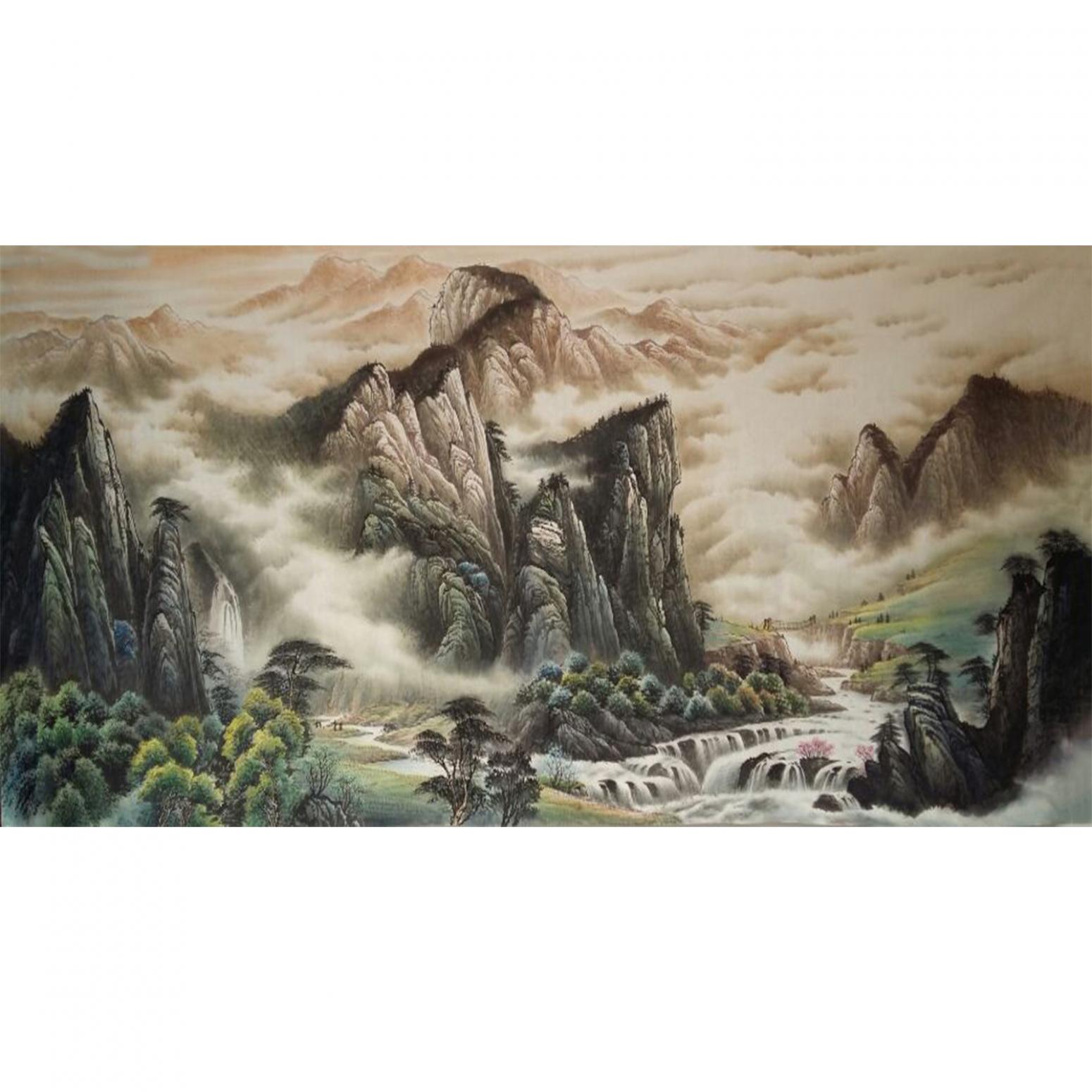 宁建华国画作品《【山水15】作者宁建华》