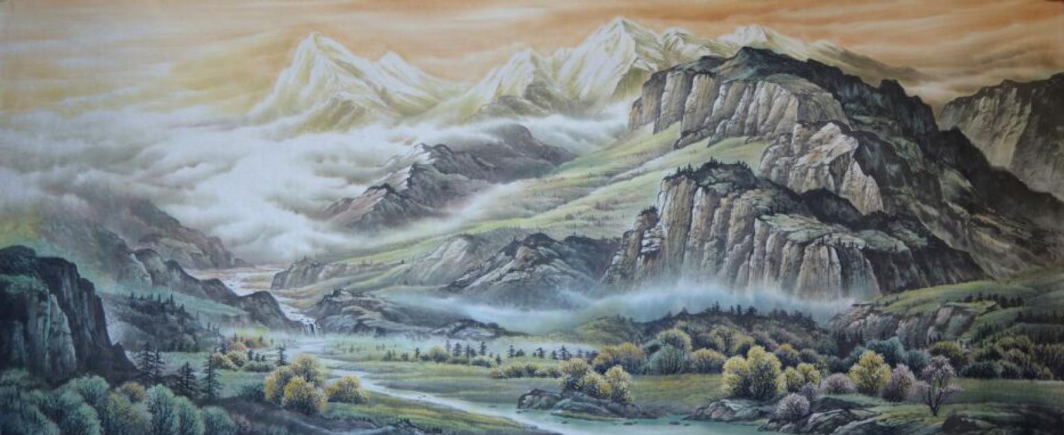 宁建华国画作品《【山水18】作者宁建华》【图0】