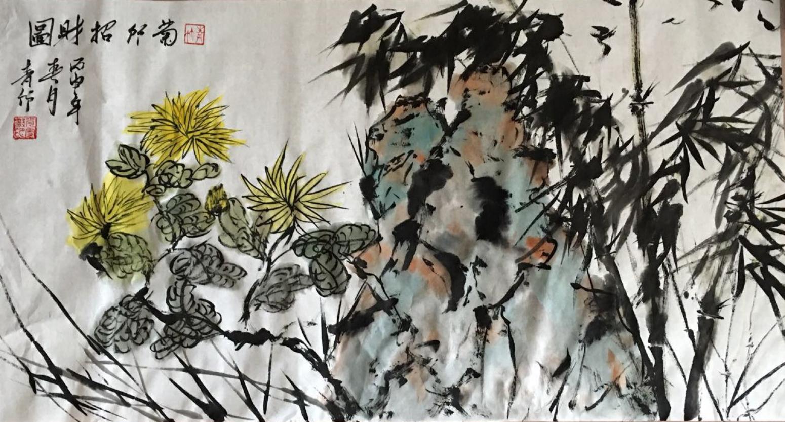 肖雪毅国画作品《【菊花】作者肖雪毅》【图0】