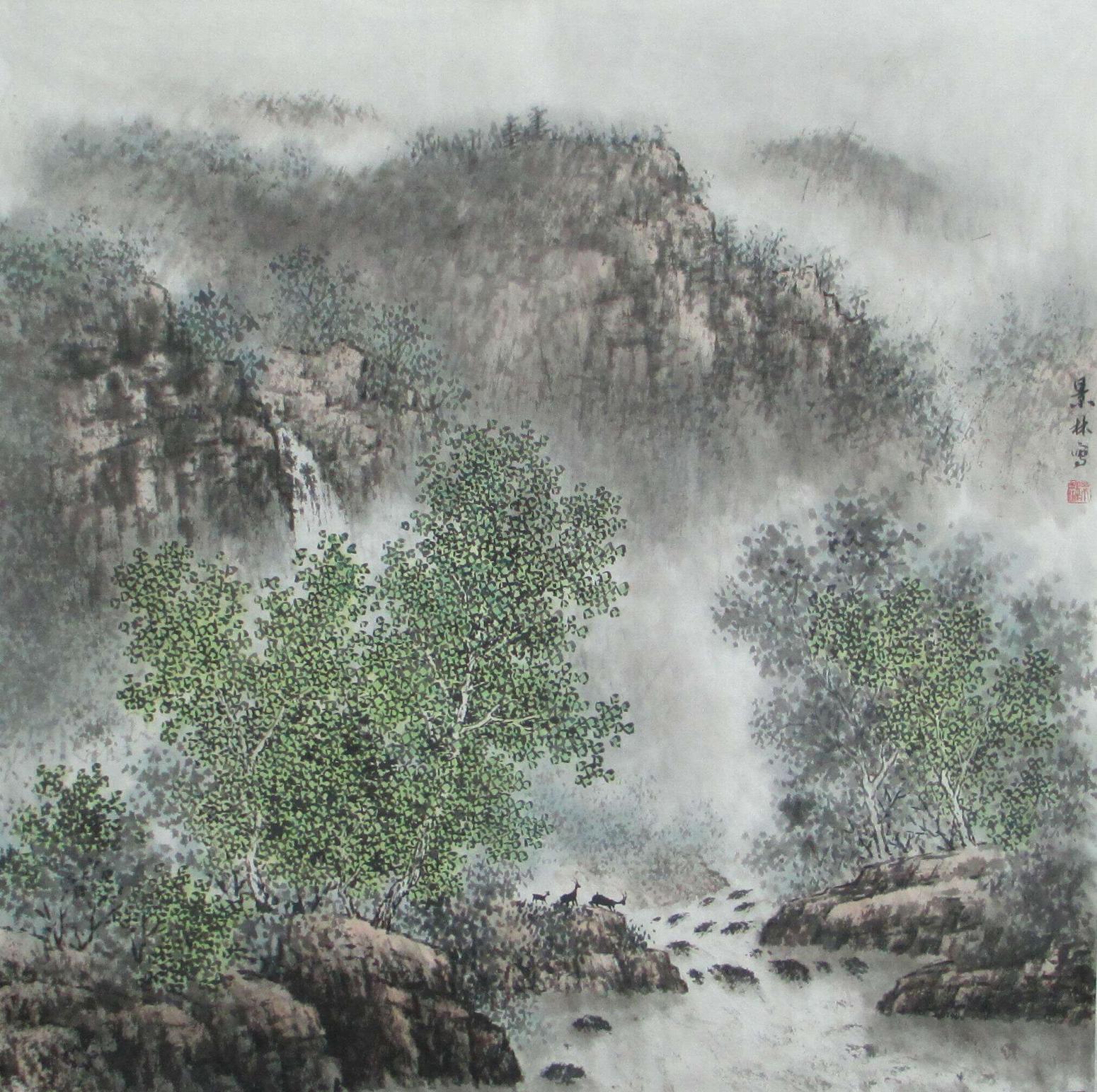 杨景林国画作品《【山水1】作者杨景林》【图0】