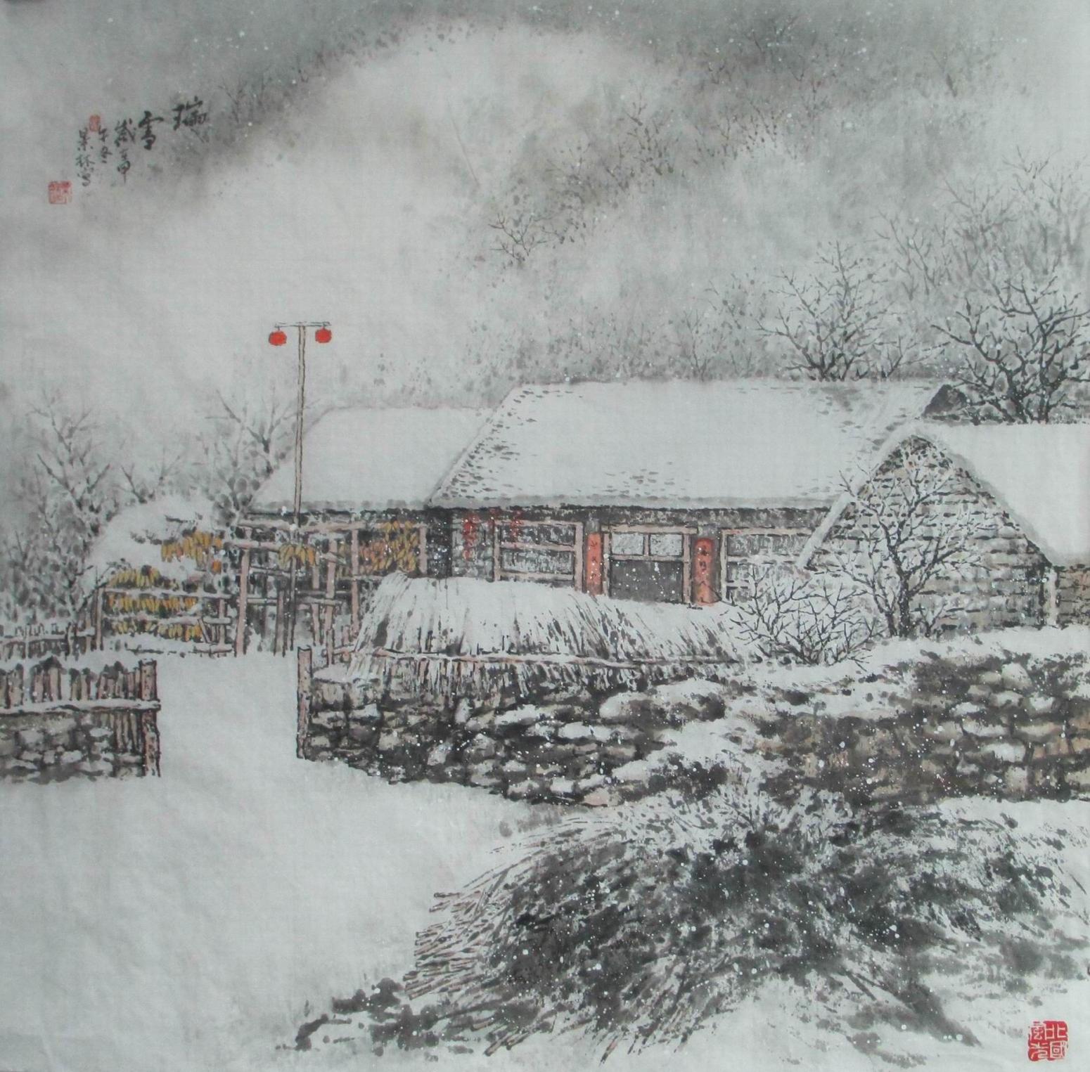 杨景林国画作品《【雪景】作者杨景林》【图0】