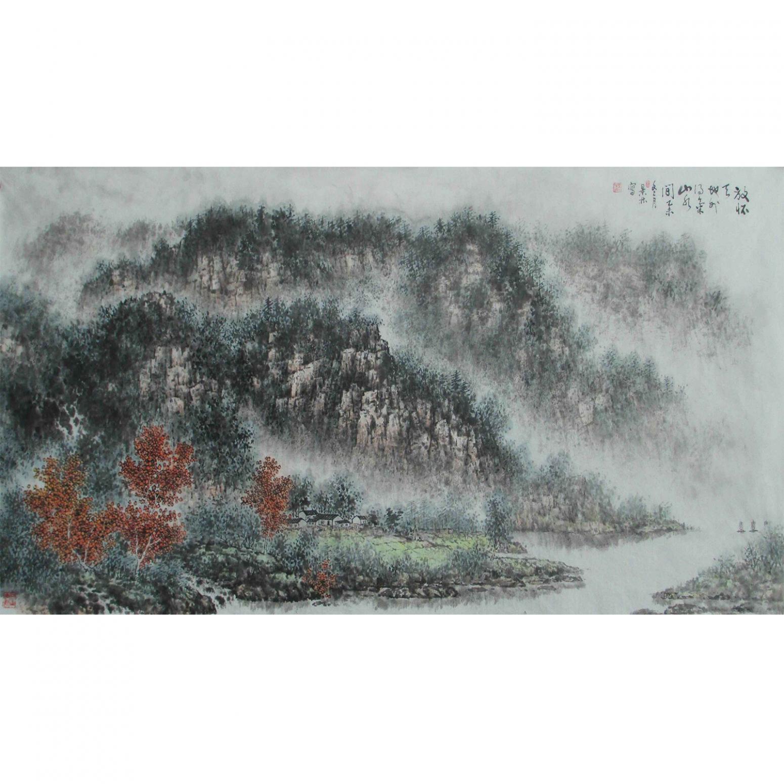杨景林国画作品《【山水6】作者杨景林》