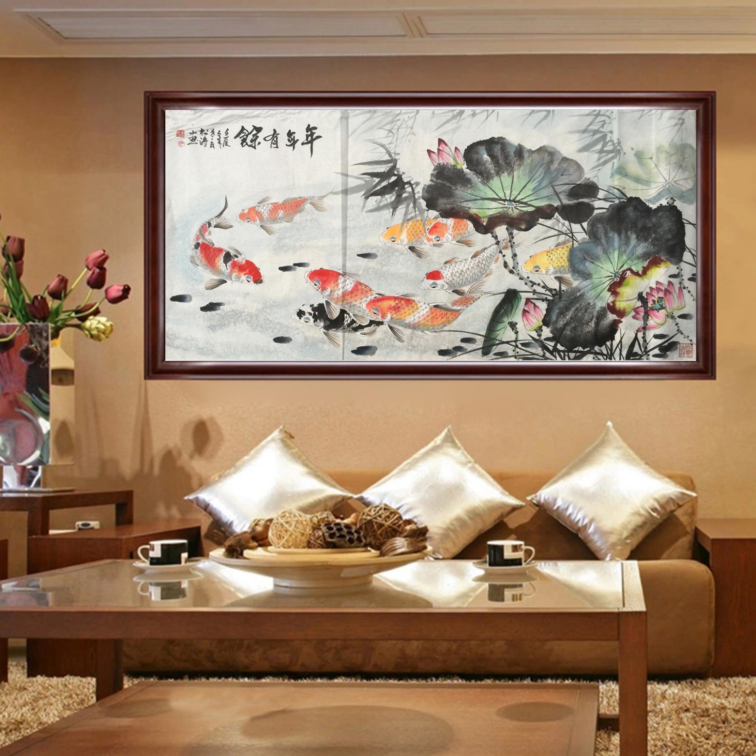 谭松涛国画作品《【年年有余】作者谭松涛》【图3】