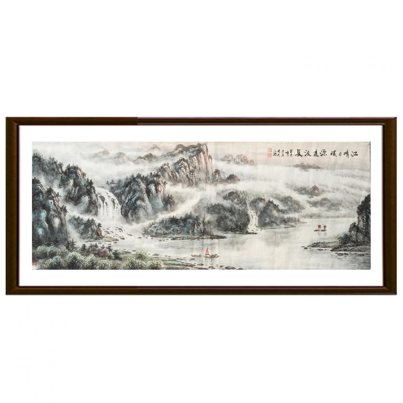 谭松涛国画作品《【江晴日暖】作者谭松涛》【图2】