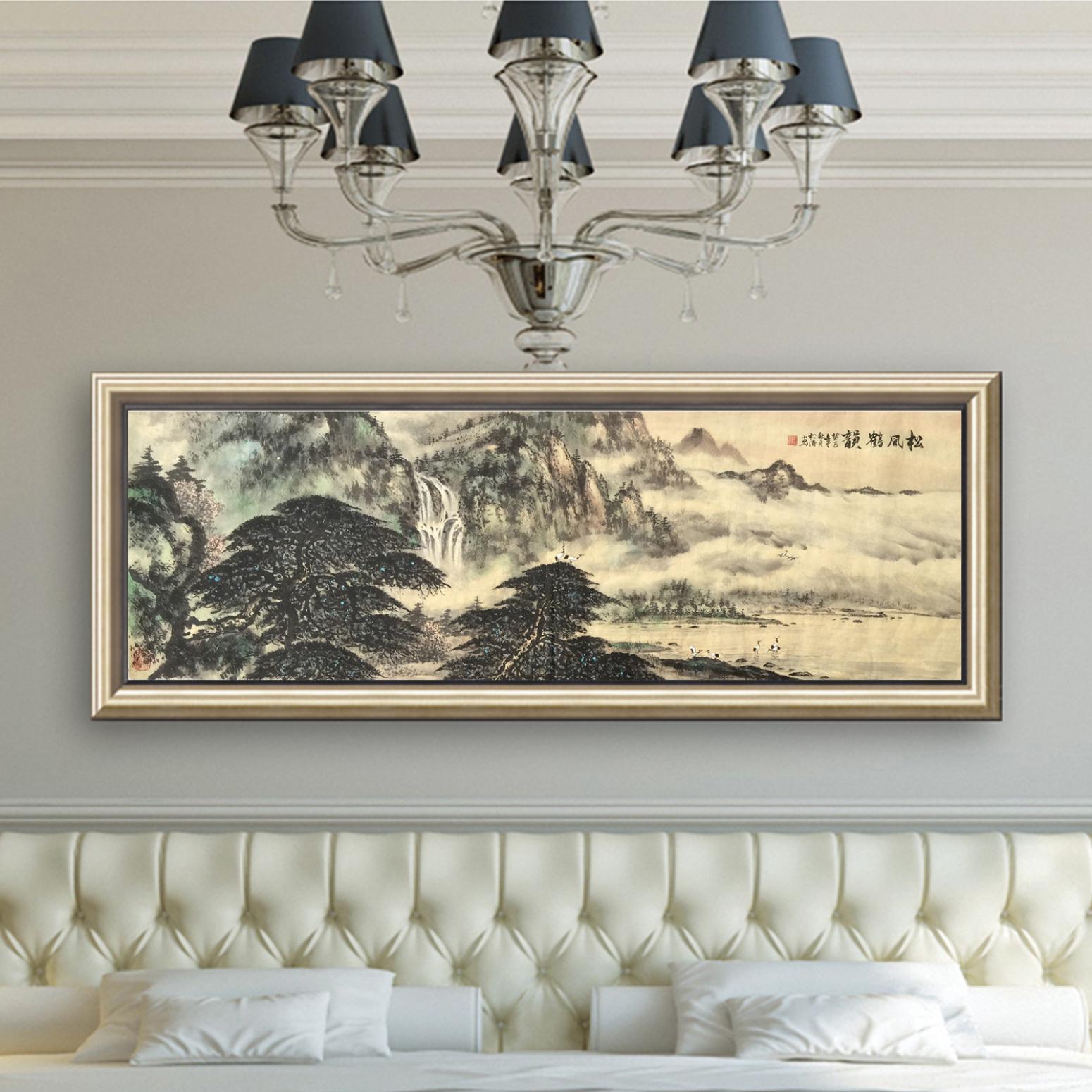 谭松涛国画作品《【松风鹤韵】作者谭松涛》【图3】