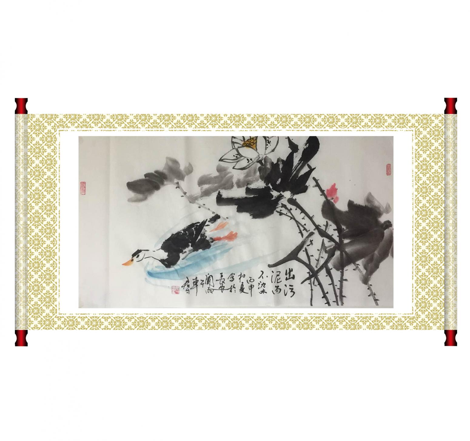 田君才国画作品《【清莲】作者田君才》【图1】