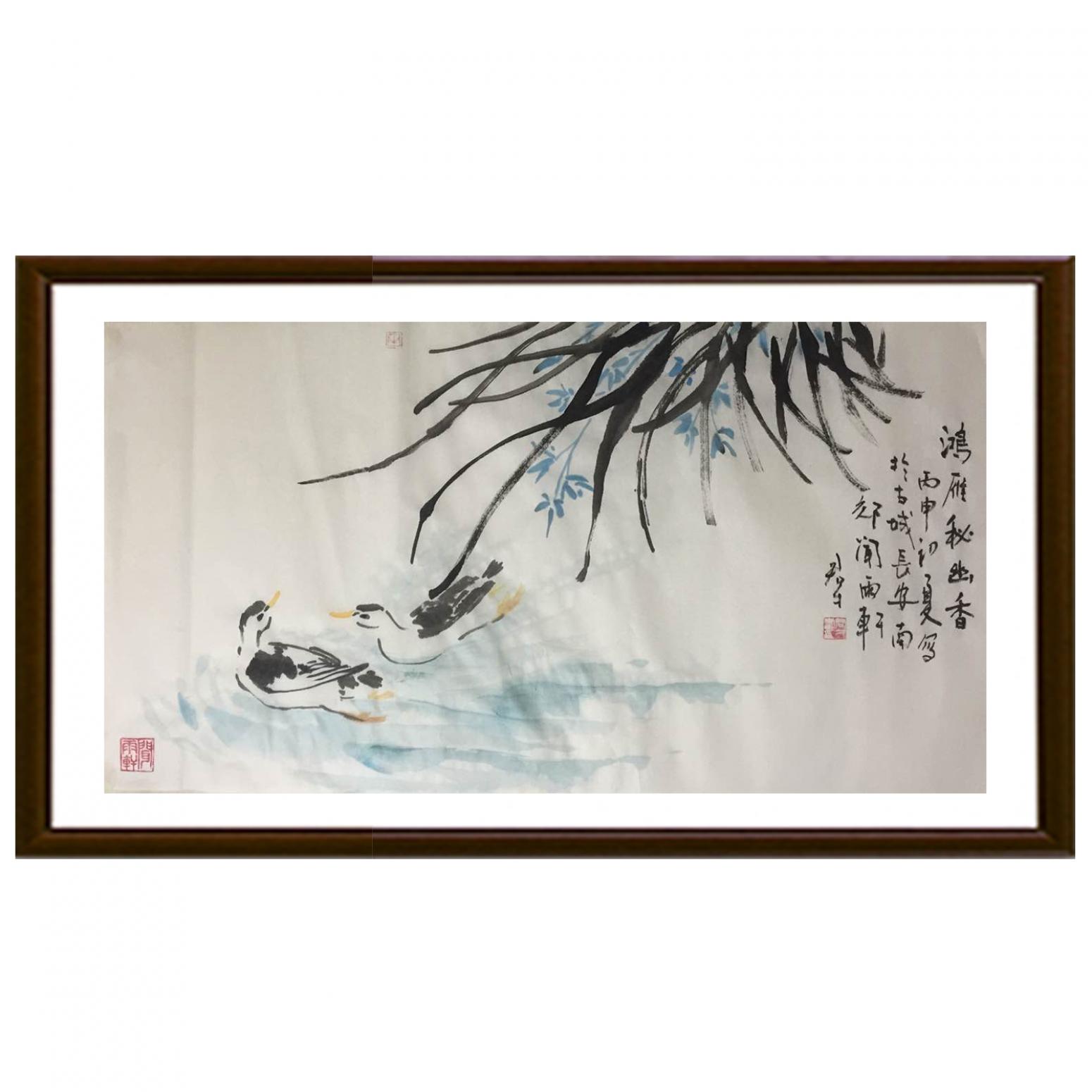 田君才国画作品《【鸿雁幽香】作者田君才》【图2】