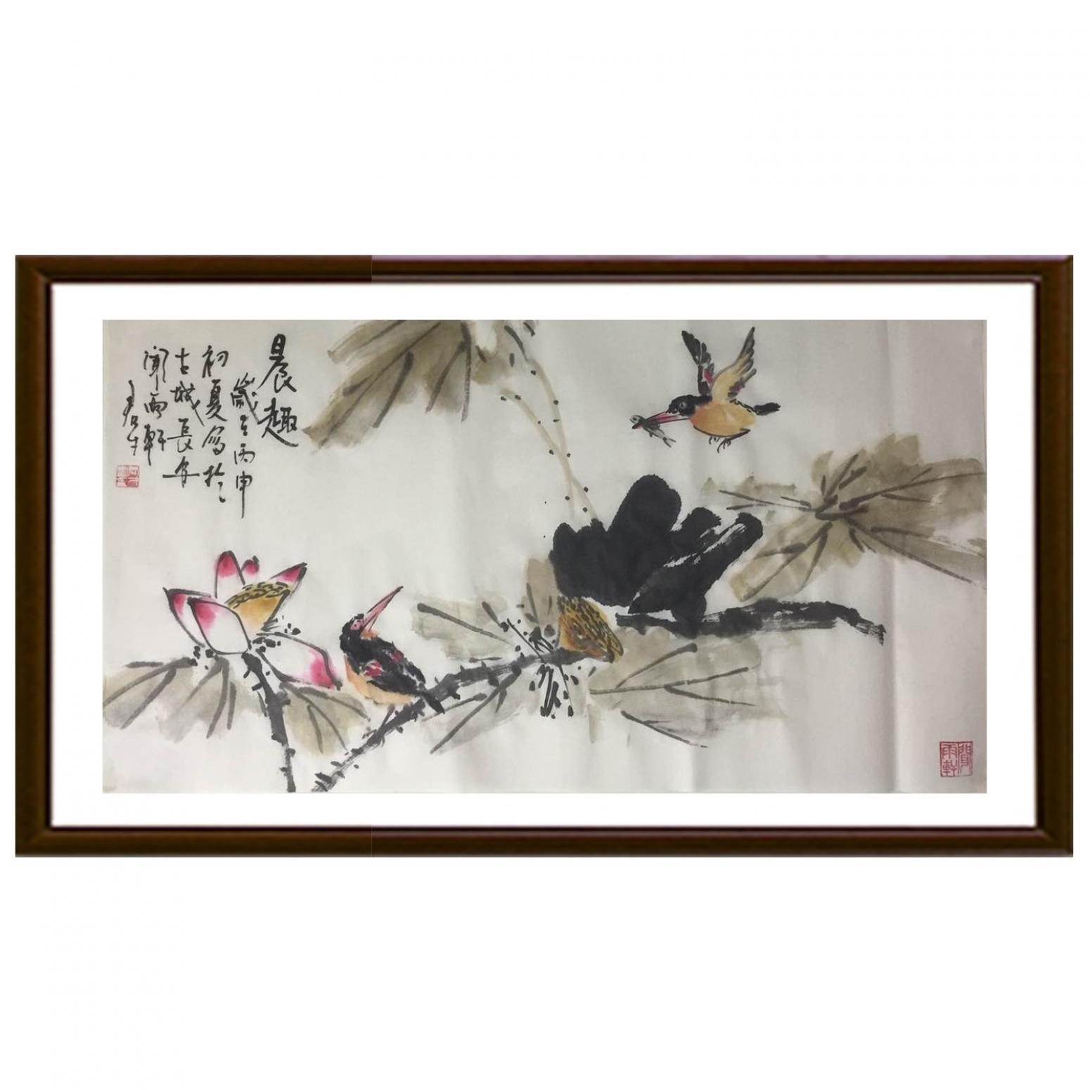 田君才国画作品《【晨趣】作者田君才》【图2】