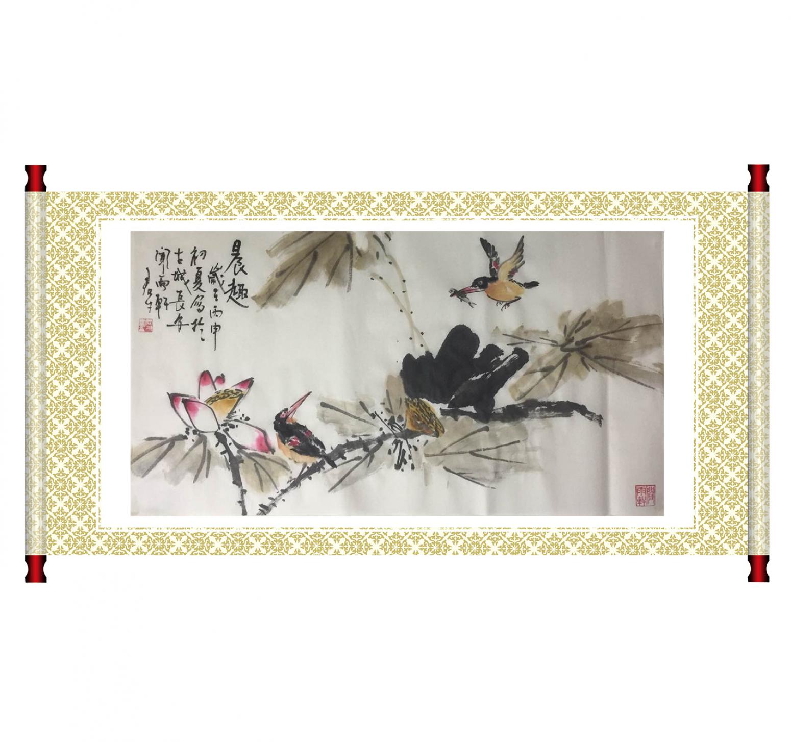 田君才国画作品《【晨趣】作者田君才》【图1】