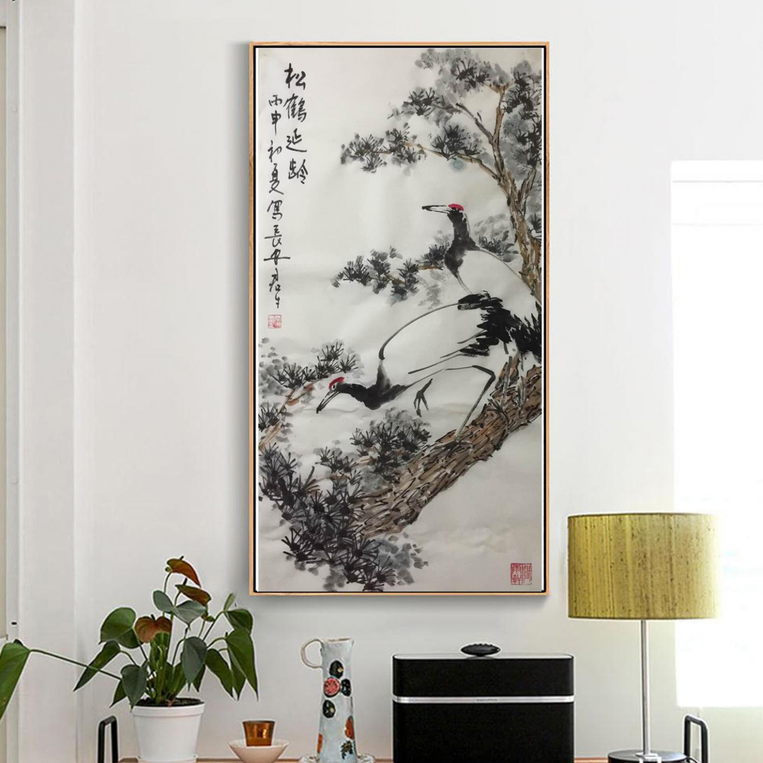 田君才国画作品《【松鹤延年】作者田君才》【图3】