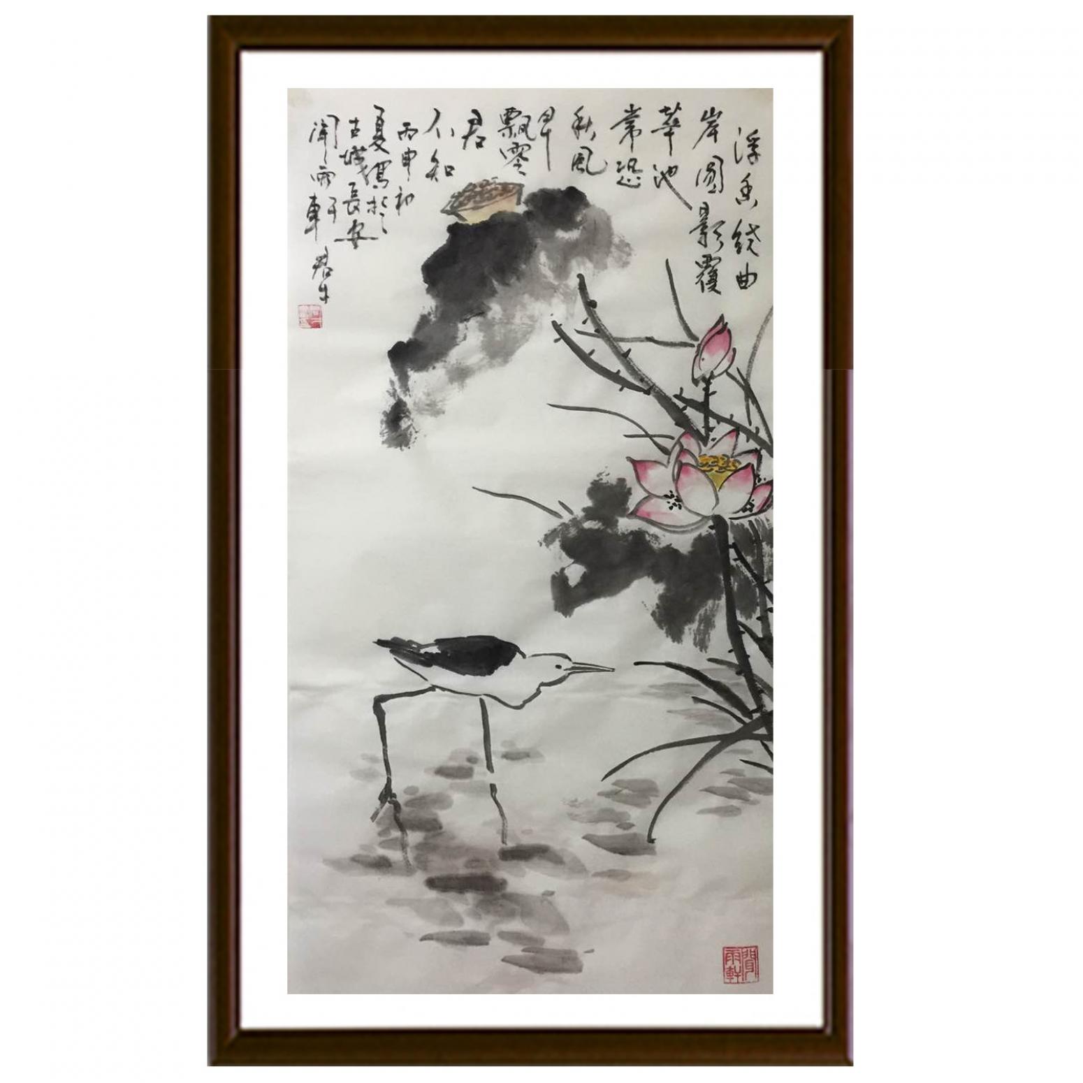 田君才国画作品《【荷塘春色】作者田君才》【图2】