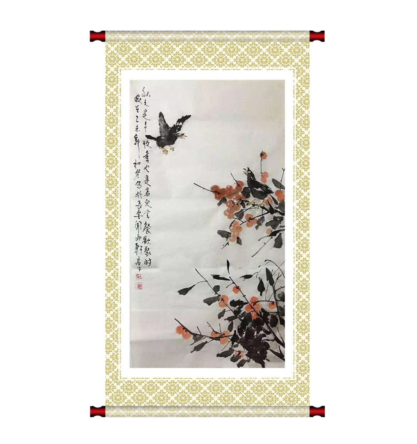 田君才国画作品《【秋收图】作者田君才》【图1】