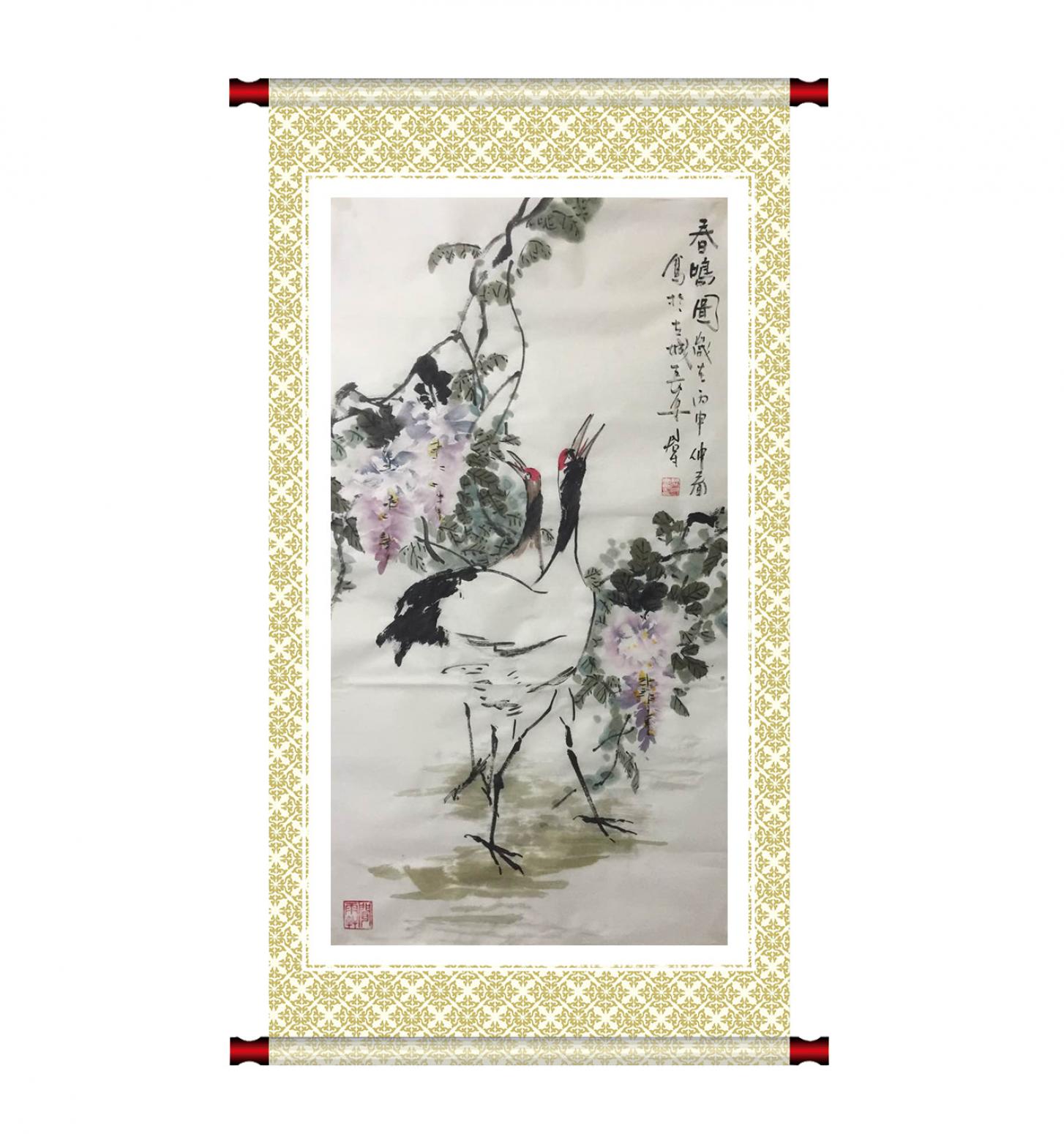 田君才国画作品《【春鸣图】作者田君才》【图1】