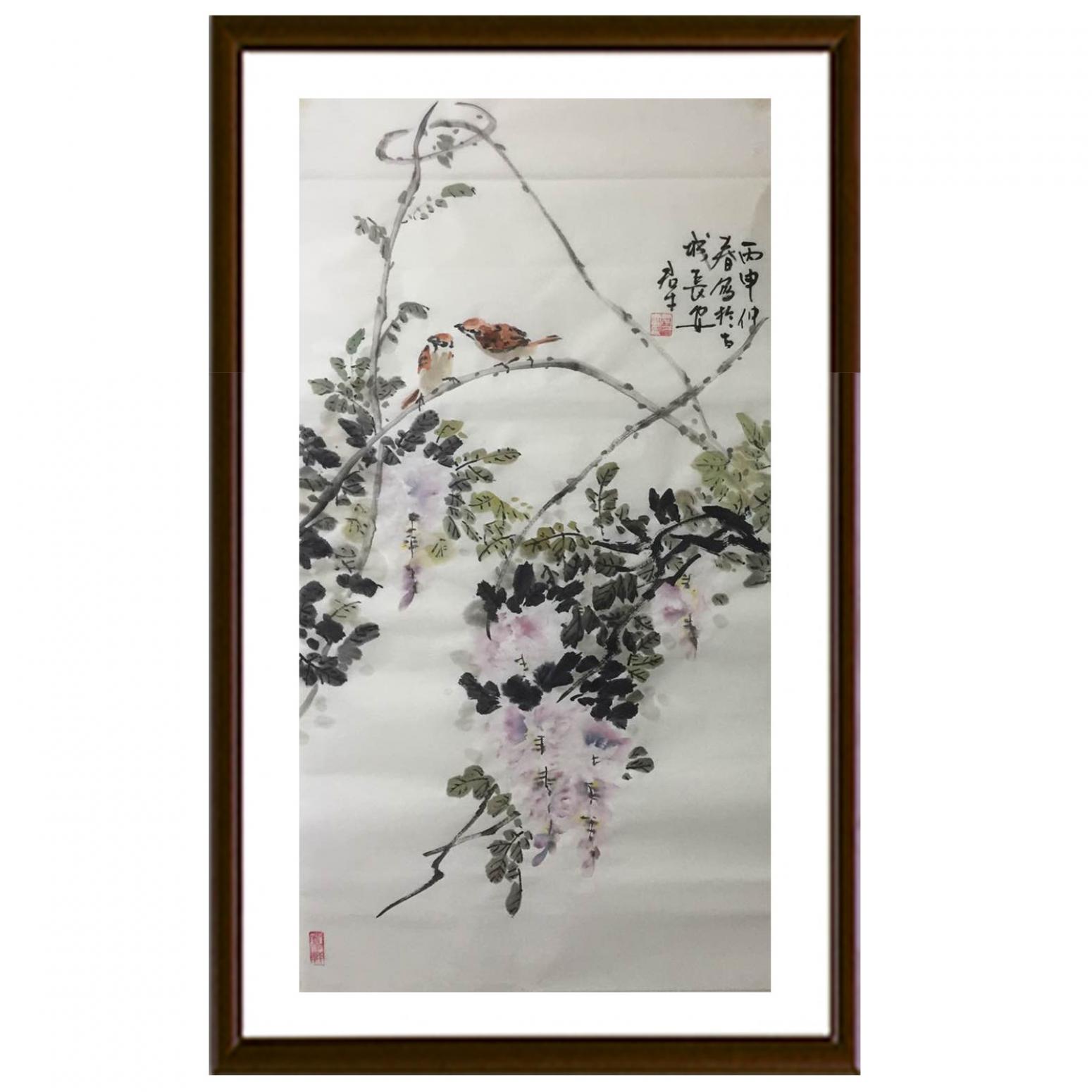 田君才国画作品《【春鸟常啼】作者田君才》【图2】