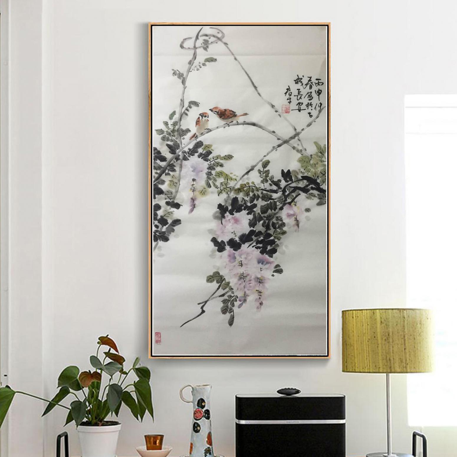 田君才国画作品《【春鸟常啼】作者田君才》【图3】