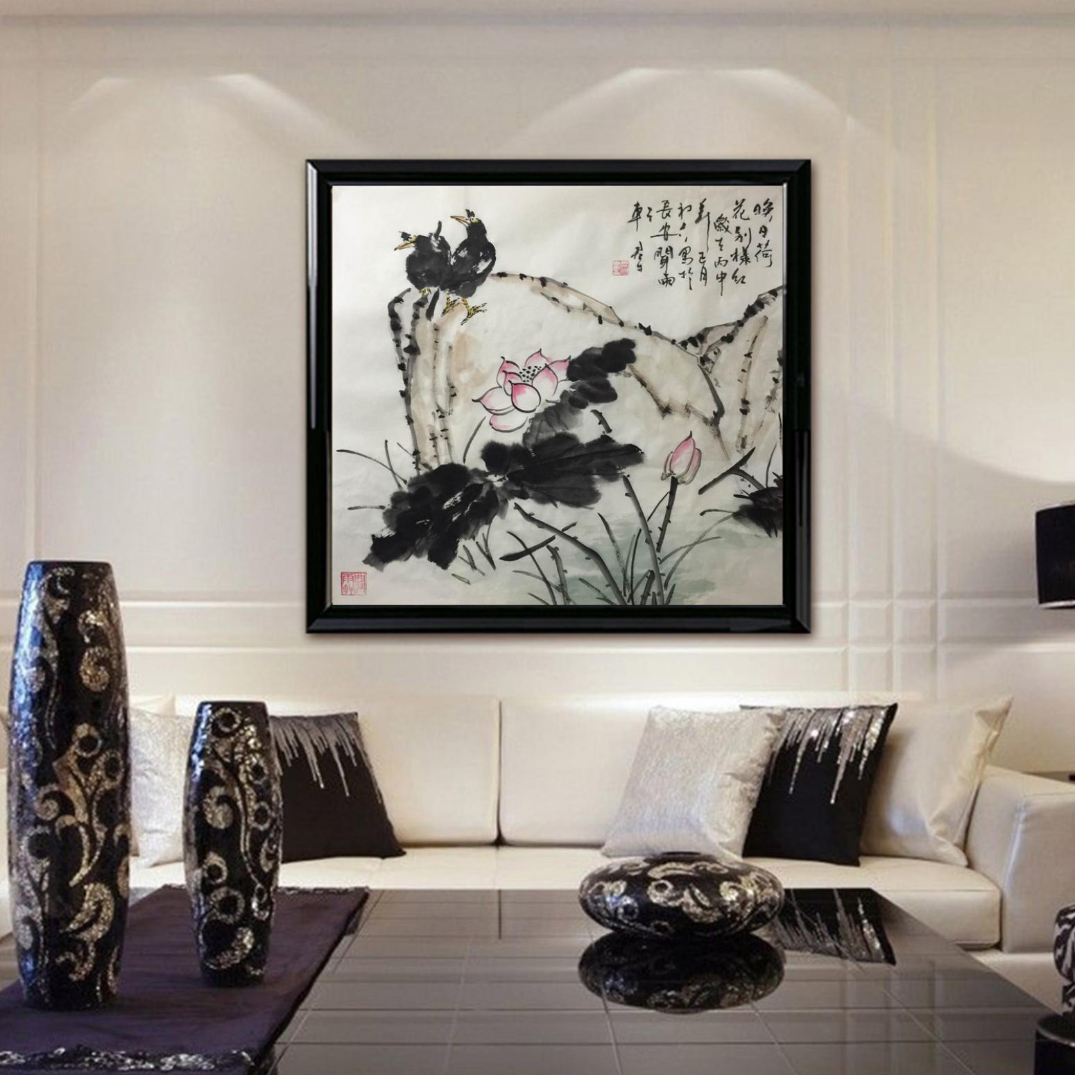 田君才国画作品《【晚间荷花别样红】作者田君才》【图3】