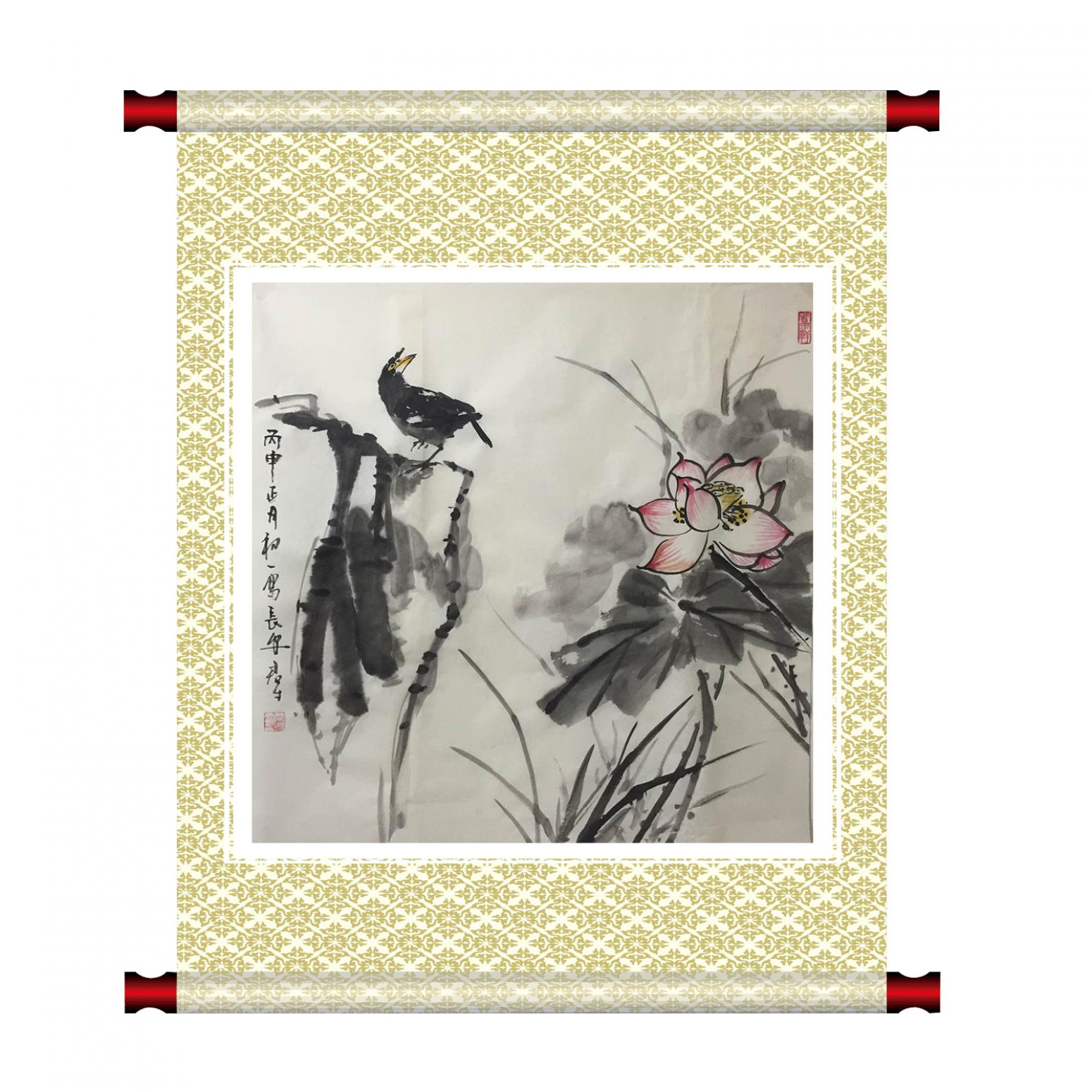 田君才国画作品《【啼莲】作者田君才》【图1】