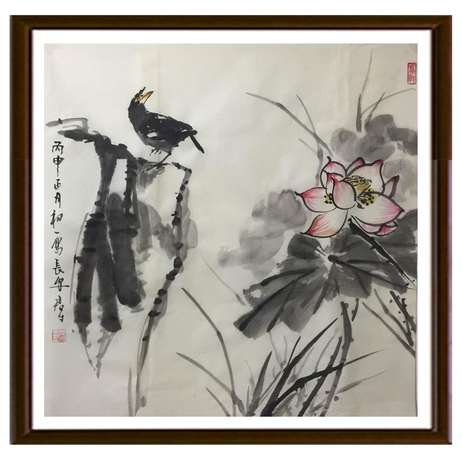 田君才国画作品《【啼莲】作者田君才》【图2】