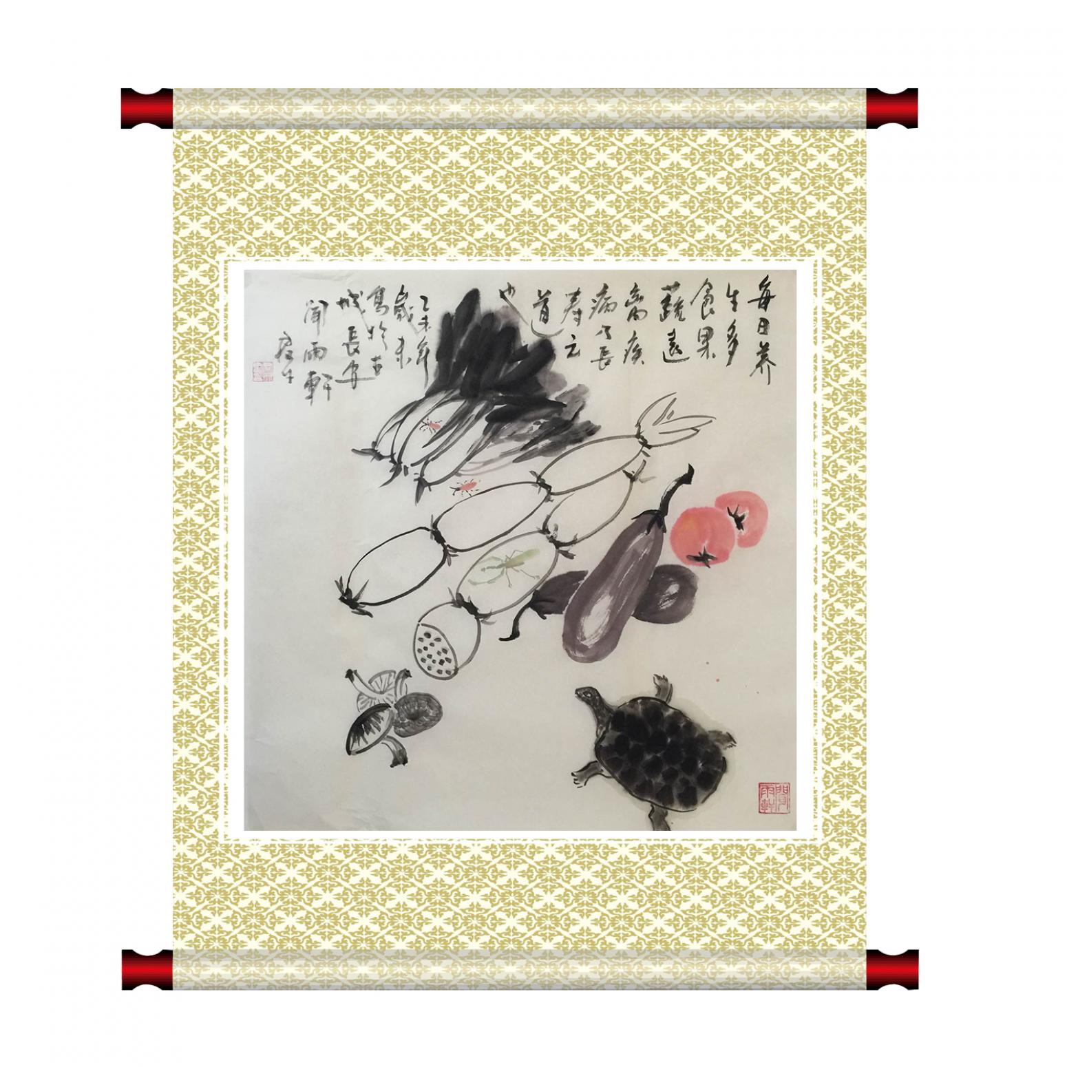 田君才国画作品《【健康之道】作者田君才》【图1】