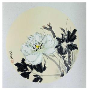 艺术品图片：艺术家张大石国画作品名称《【白牡丹】作者张大石》价格480.00 元