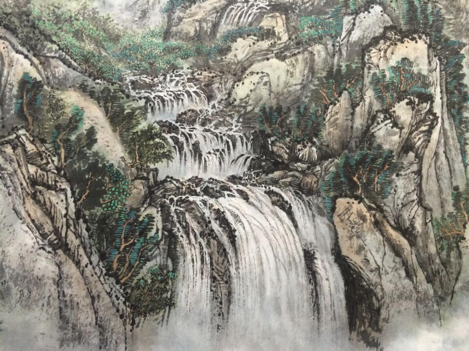 郑辉贤国画作品《【高山流水】作者郑辉贤》【图0】