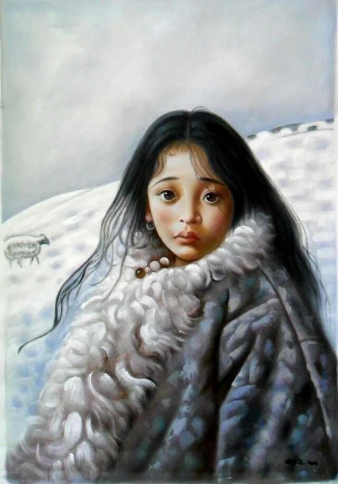 陈力油画作品《【少女】作者陈力》【图0】