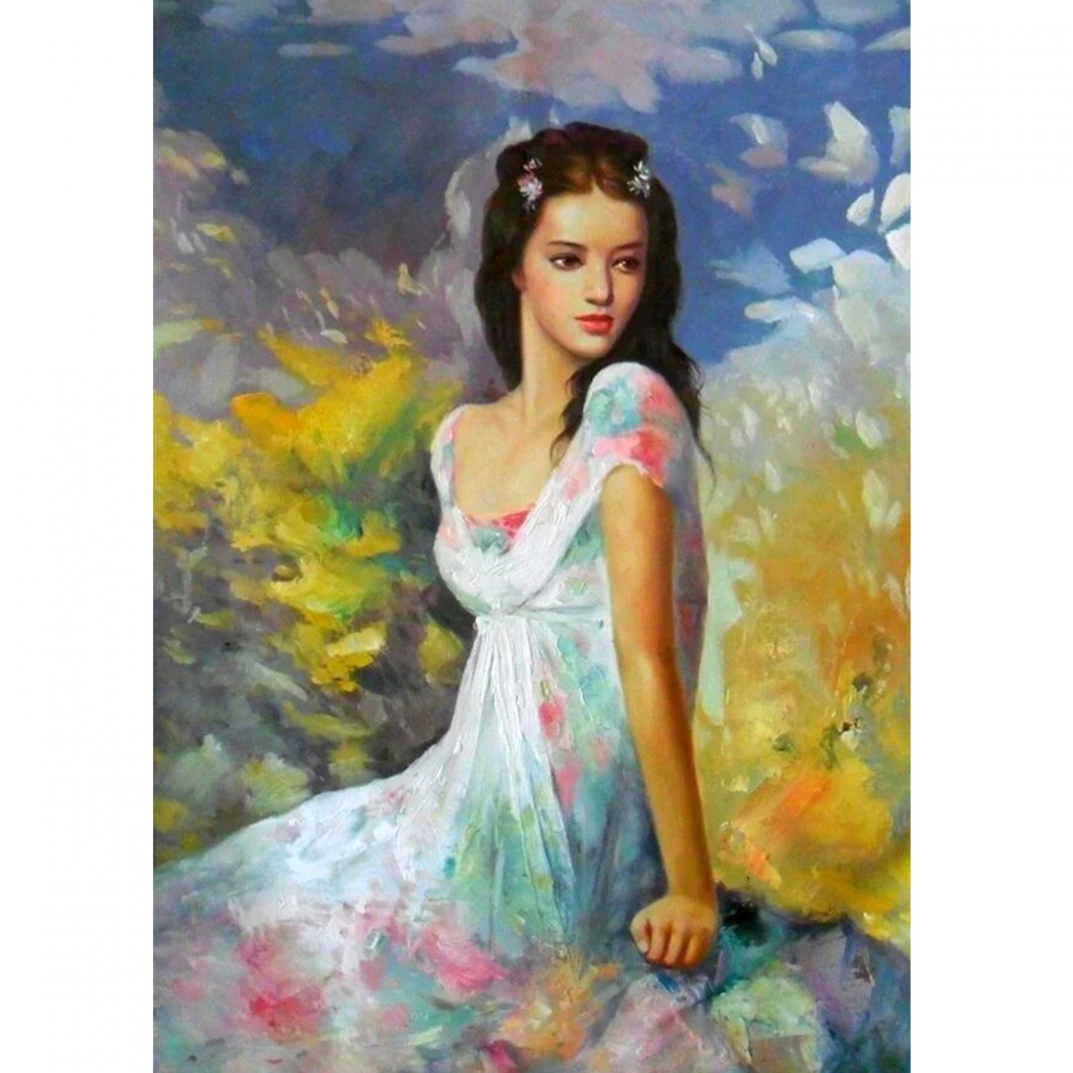 陈力油画作品《【书法9】作者陈力》