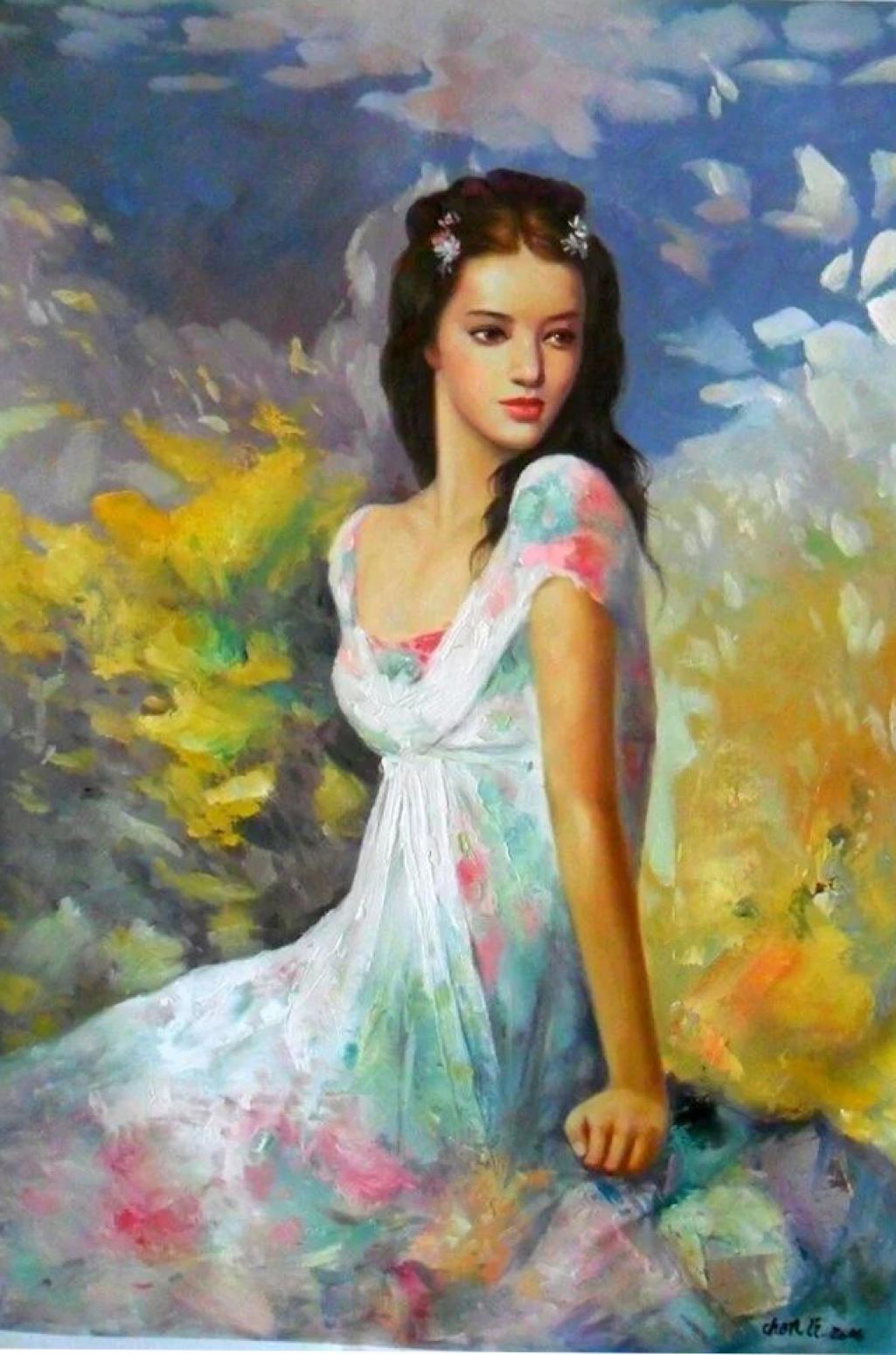 陈力油画作品《【书法9】作者陈力》【图0】