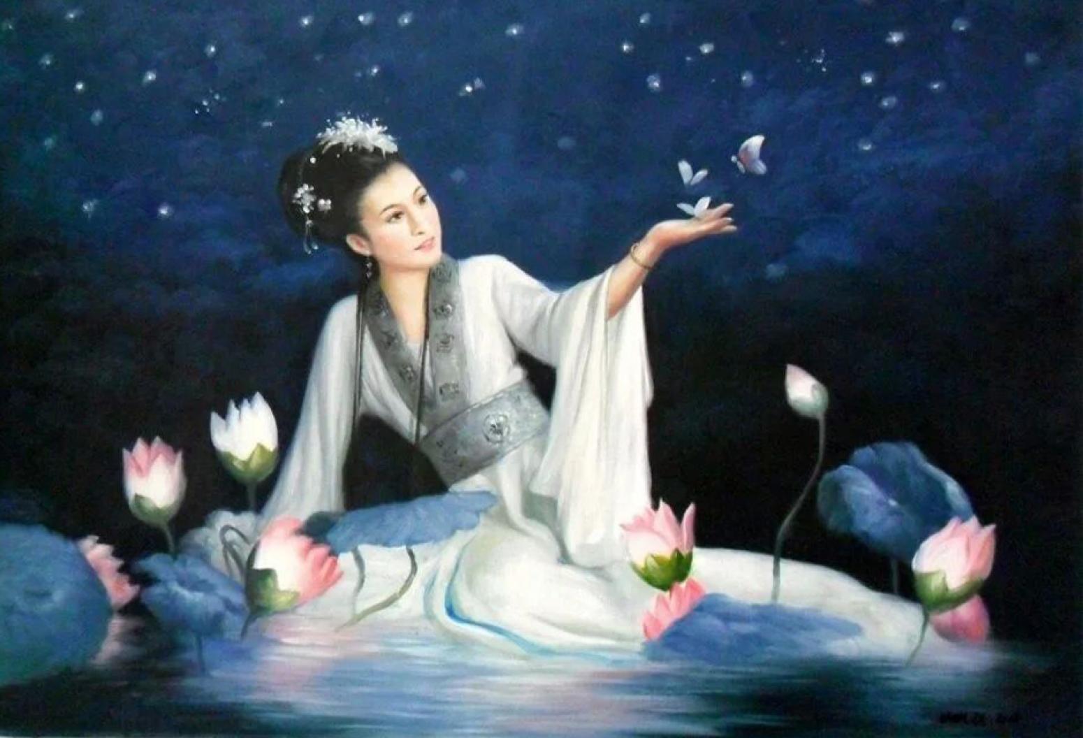 陈力油画作品《古代美女油画》【图0】