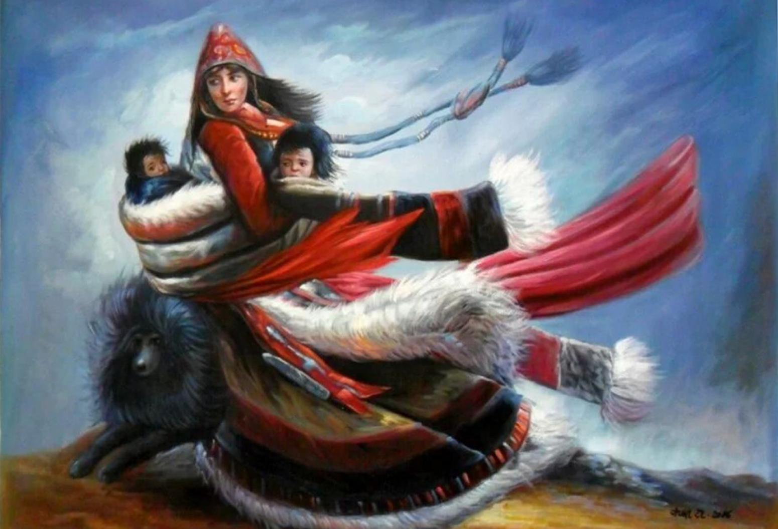 陈力油画作品《少数民族人物油画》【图0】