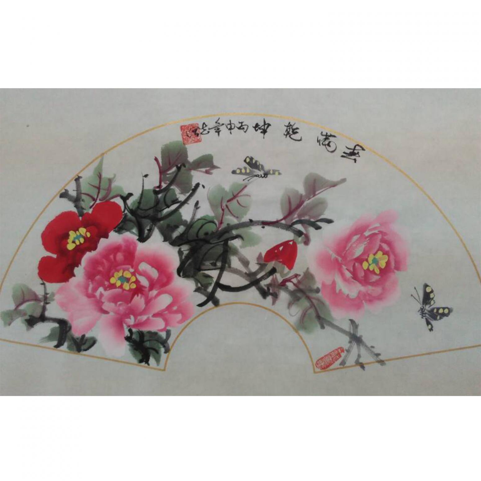 黄一龙国画作品《【蝶恋花】作者黄一龙》