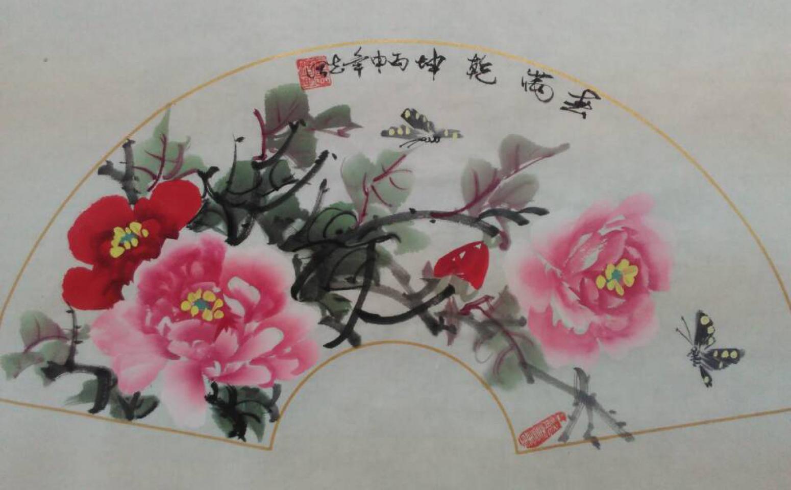 黄一龙国画作品《【蝶恋花】作者黄一龙》【图0】