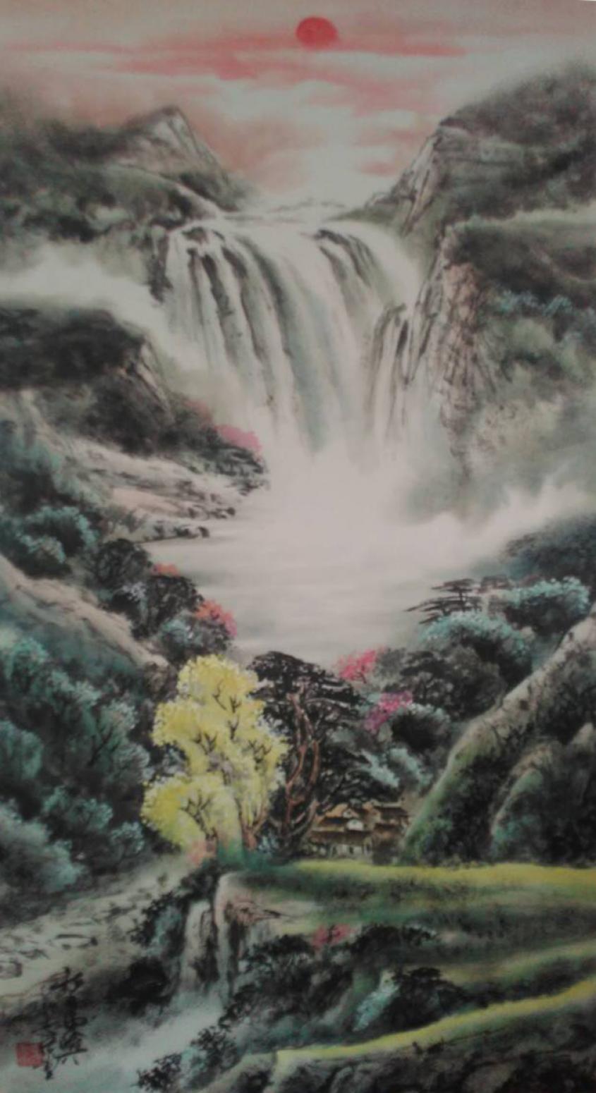 黄一龙国画作品《【山水】作者黄一龙》【图0】