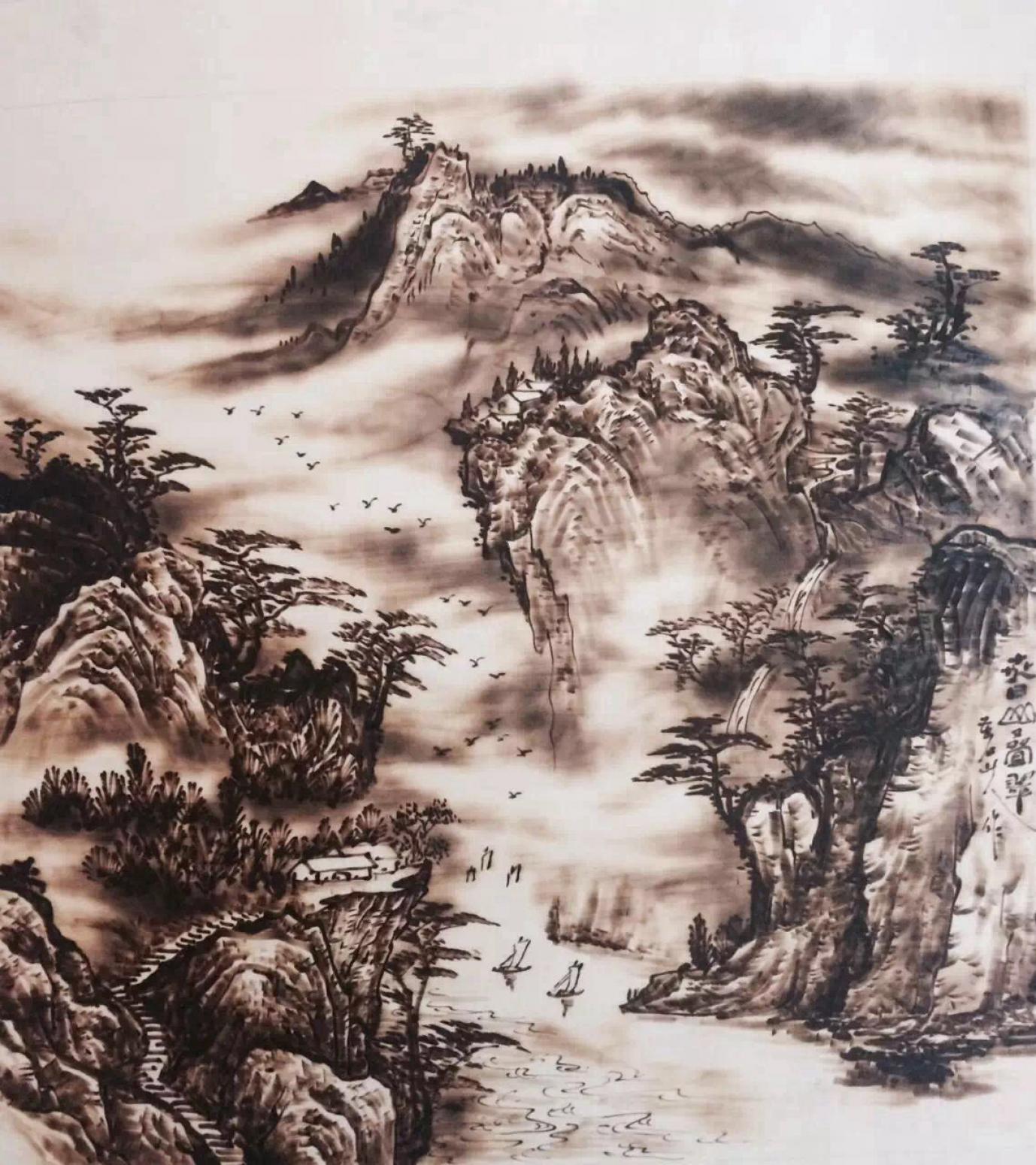 孙传海国画作品《【山水3】作者孙传海》【图0】