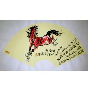 艺术品图片：艺术家杨金岗国画作品名称《【奔跑】作者杨金岗》价格480.00 元
