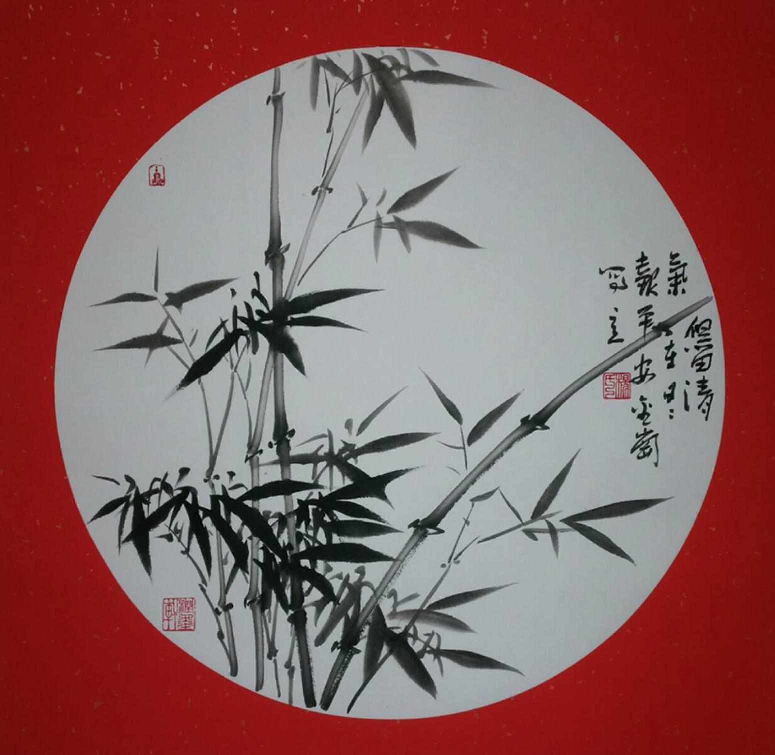 杨金岗国画作品《【竹叶青】作者杨金岗》【图0】