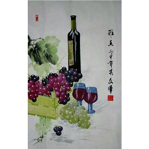党文军国画作品《【葡萄1】作者党文军》价格1872.00元