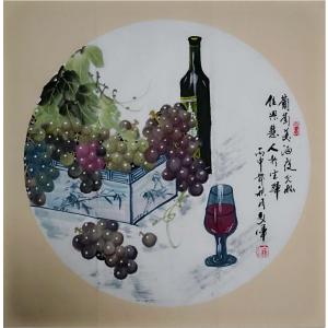 党文军国画作品《【葡萄10】作者党文军》价格1632.00元