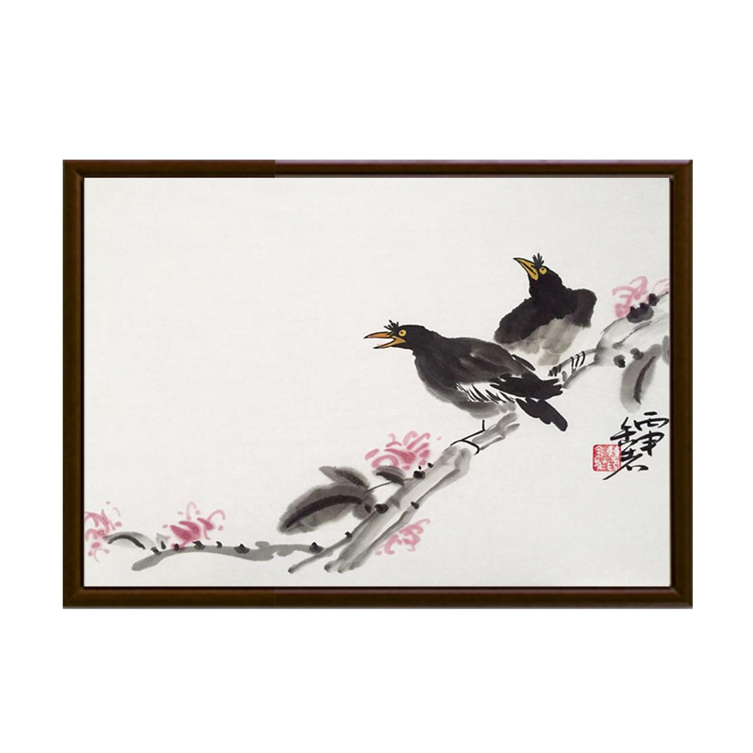 曹金华国画作品《【二鸟迎春】作者曹金华》【图2】