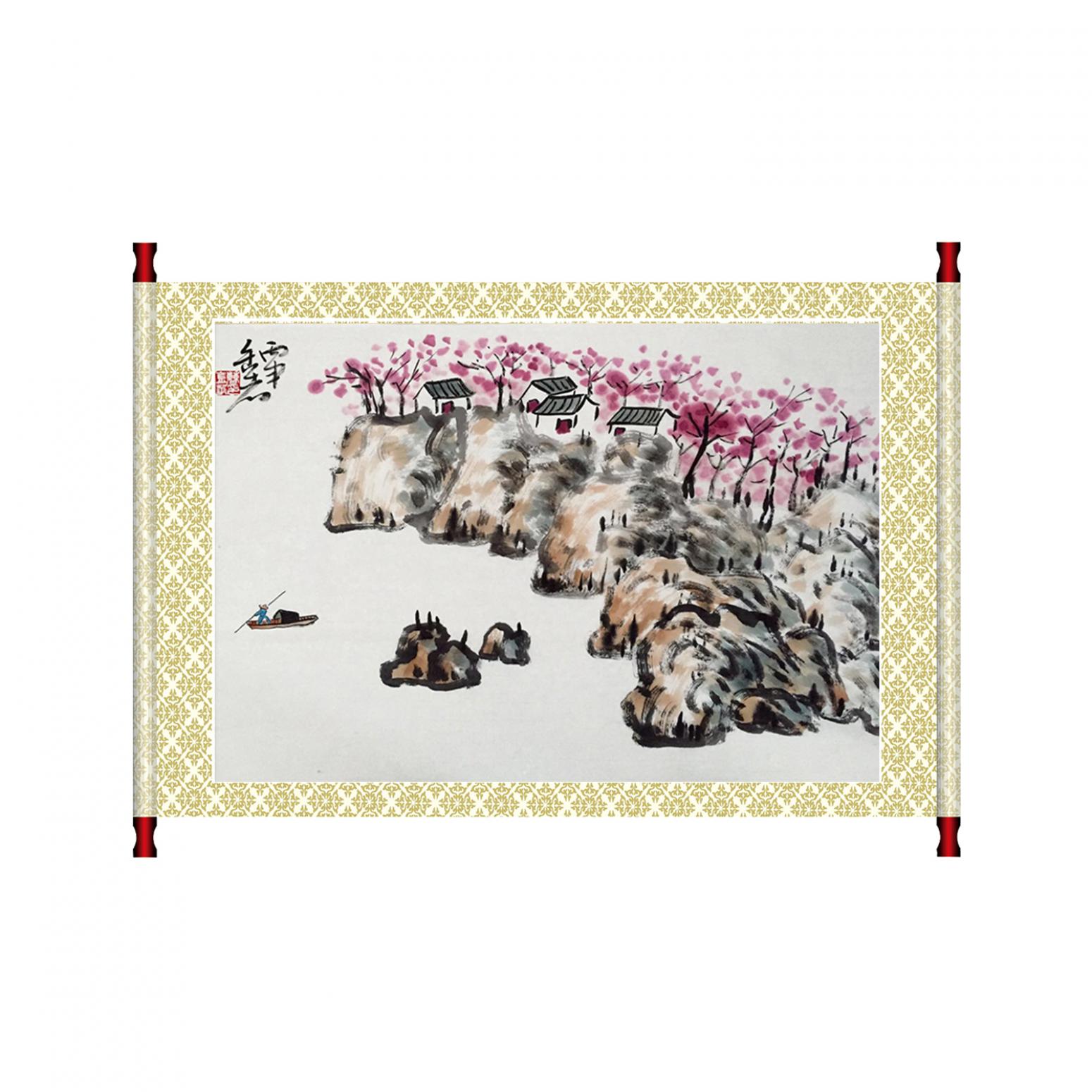 曹金华国画作品《【小舟人家】作者曹金华》【图1】