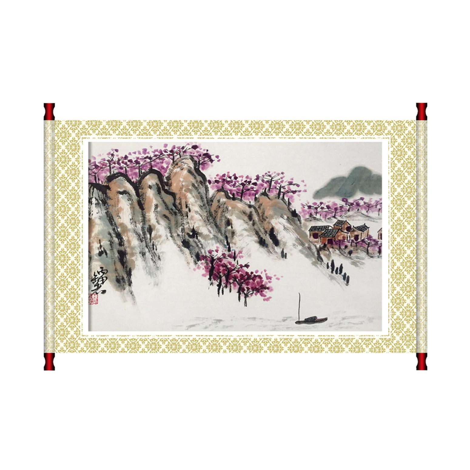 曹金华国画作品《【山下小屋】作者曹金华》【图1】