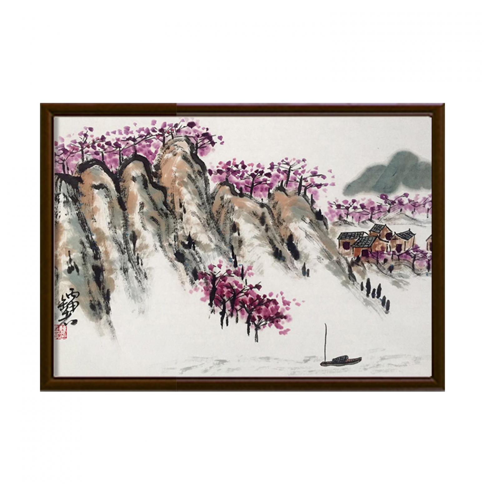 曹金华国画作品《【山下小屋】作者曹金华》【图2】