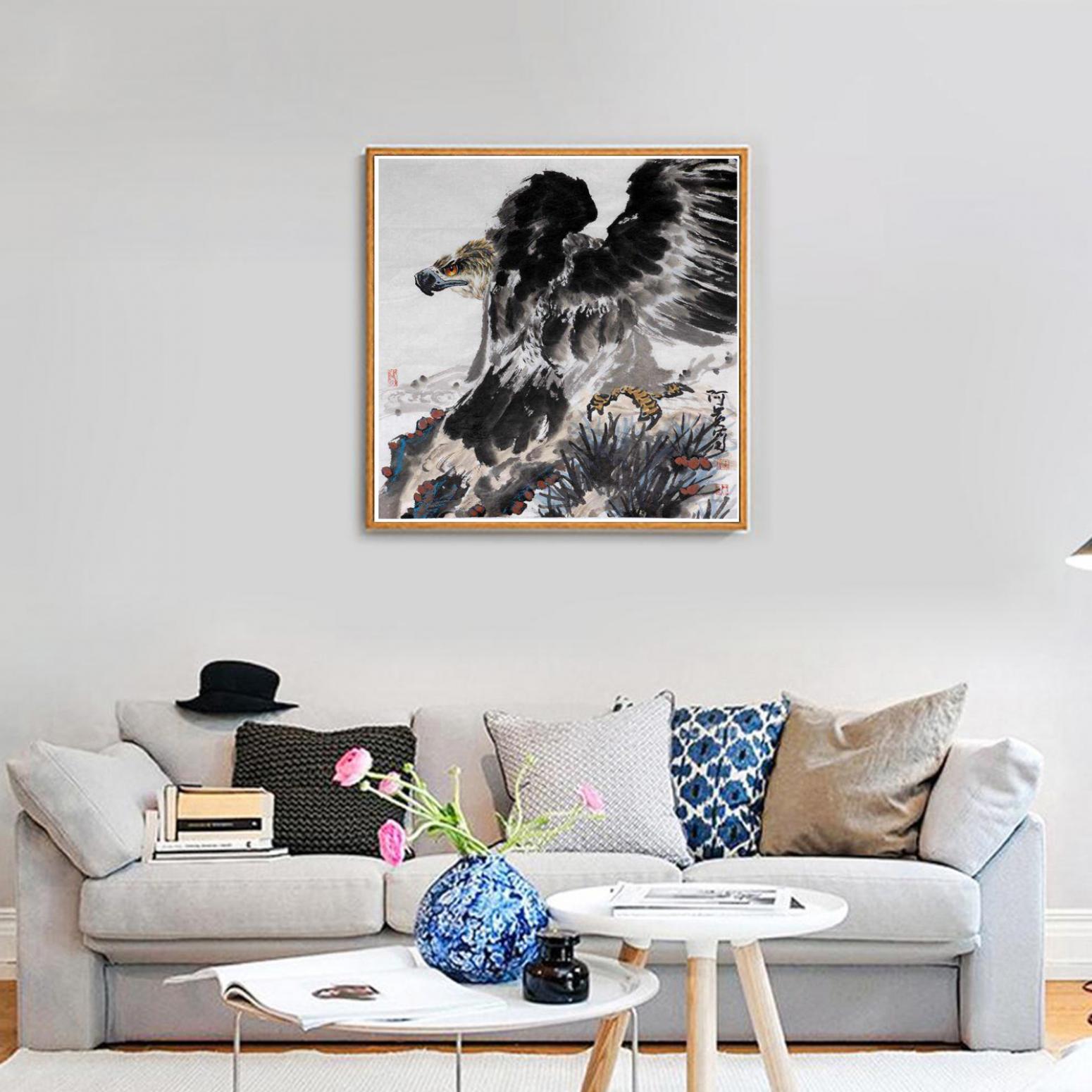 王贵烨国画作品《【鹰眼如炬】作者王贵烨》【图3】