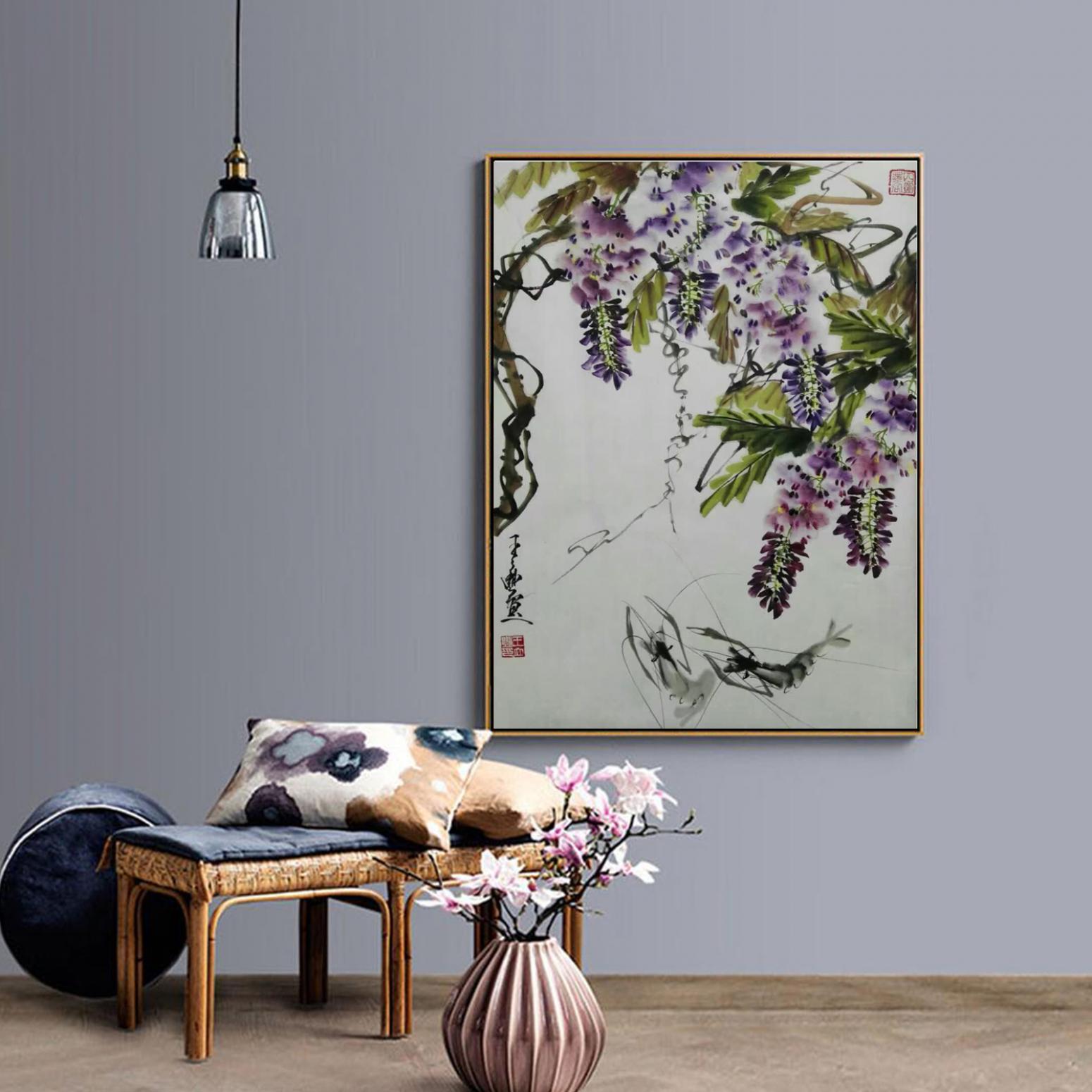 王立丰国画作品《【紫藤】作者王立丰》【图3】