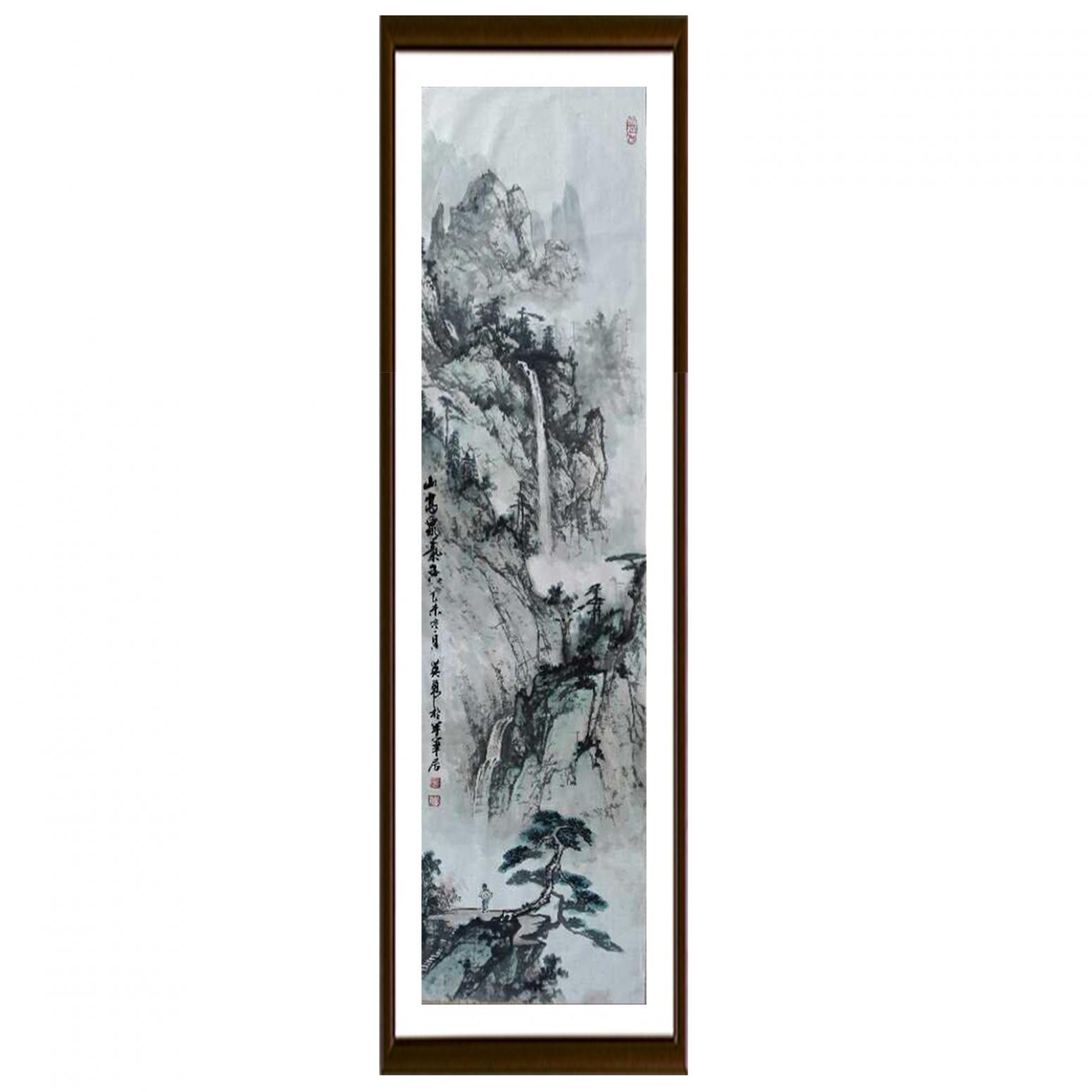 王英勇国画作品《【眺望远山】作者王英勇》【图2】