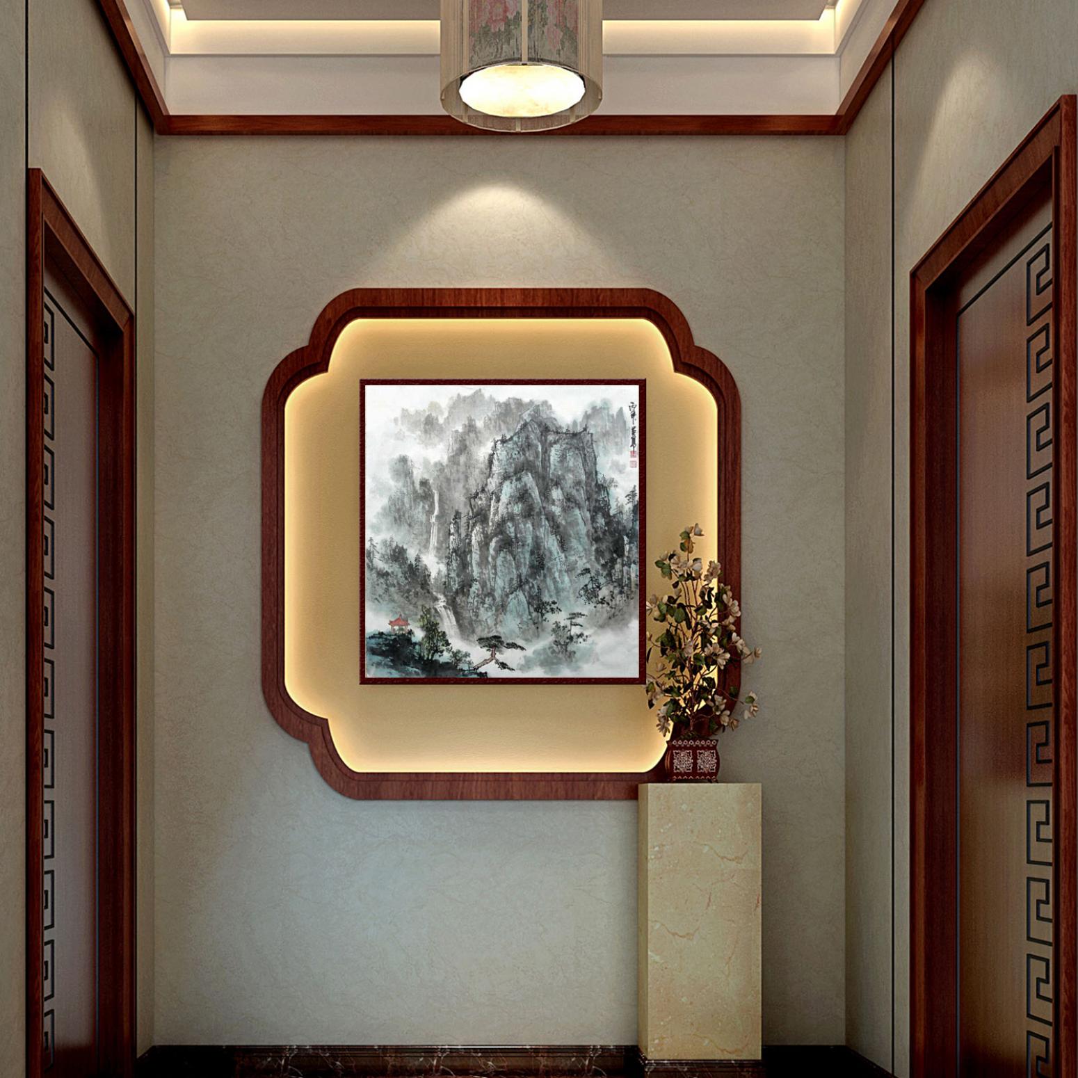 王英勇国画作品《【流水碧云亭】作者王英勇》【图3】